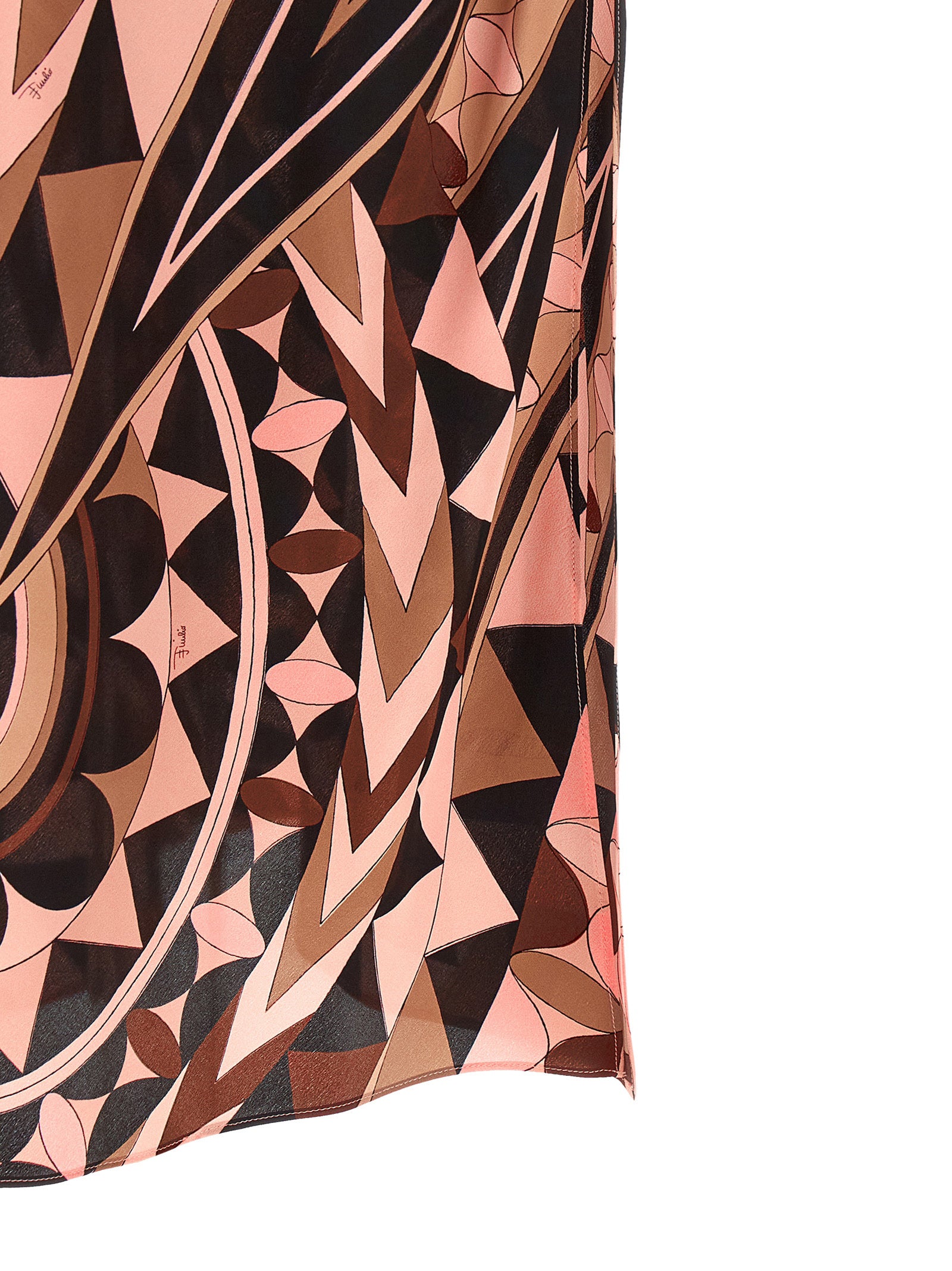 Emilio Pucci Multicolor Silk Long Women's Dress