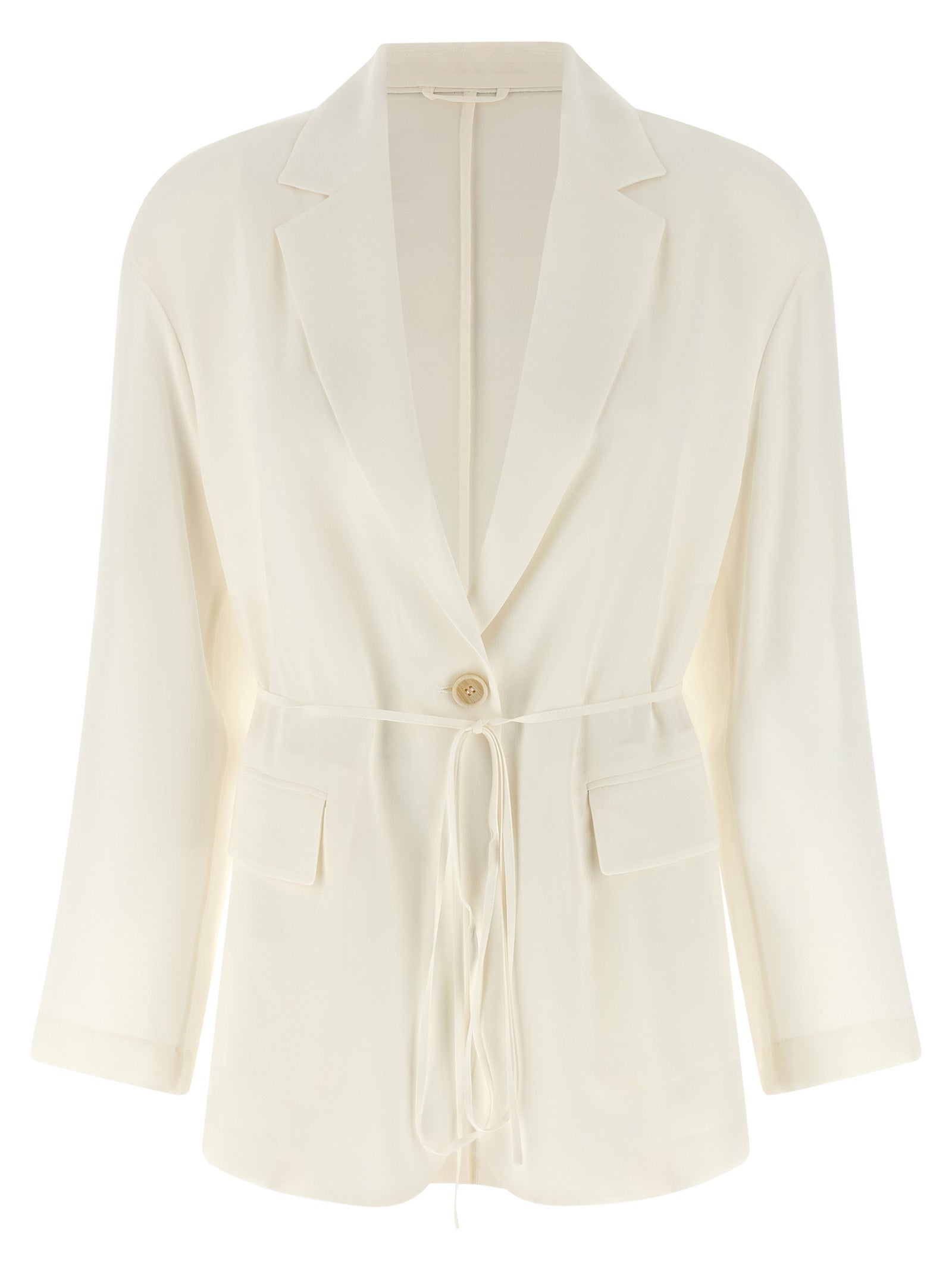 Brunello Cucinelli Beige Silk Women's Blazer