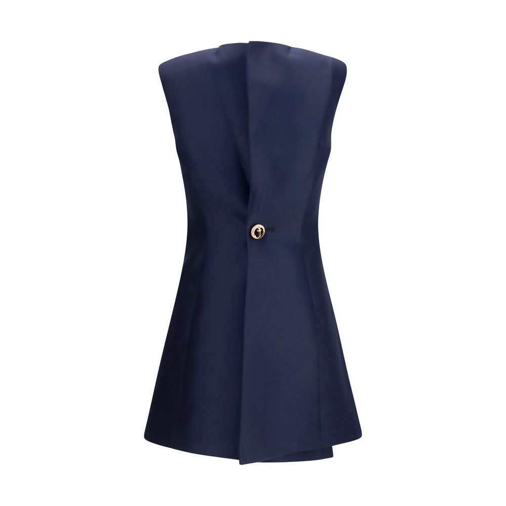 Balenciaga Blue Wool Oves Aries Casual Women's Dress