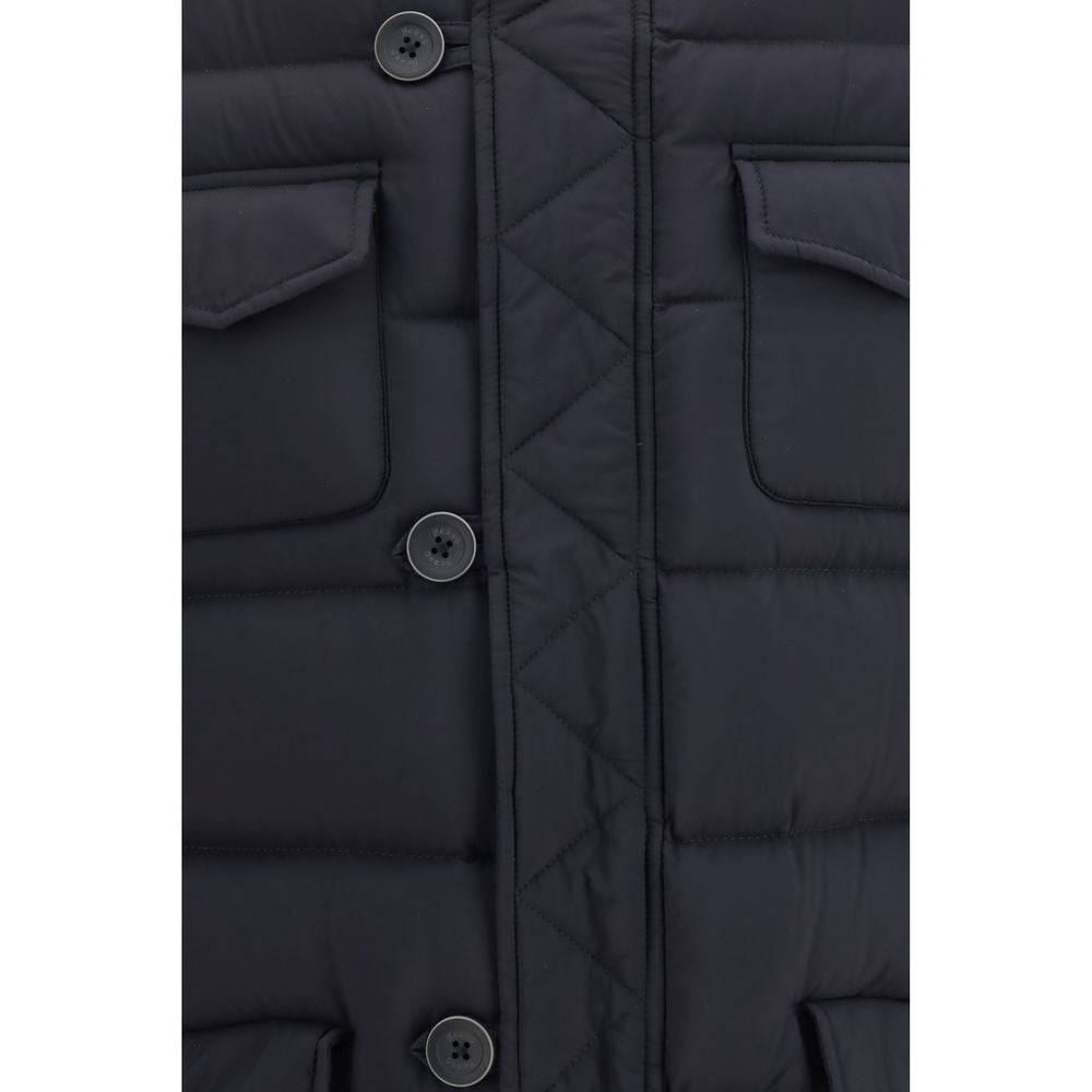 Herno Black Polyester Full-Length Men's Jacket