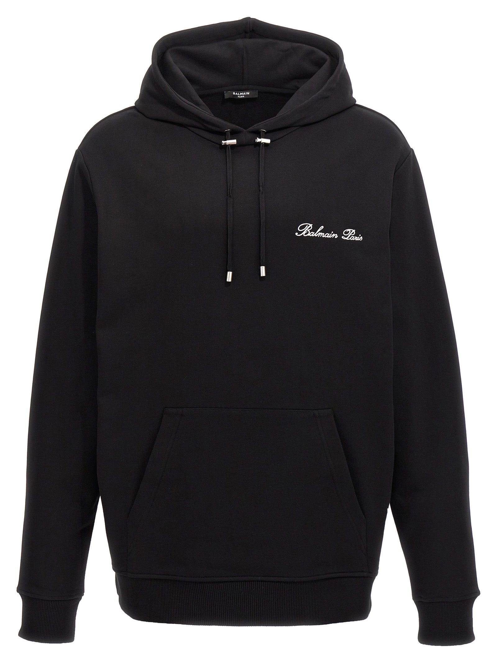 Balmain Black Cotton Men's Sweatshirt