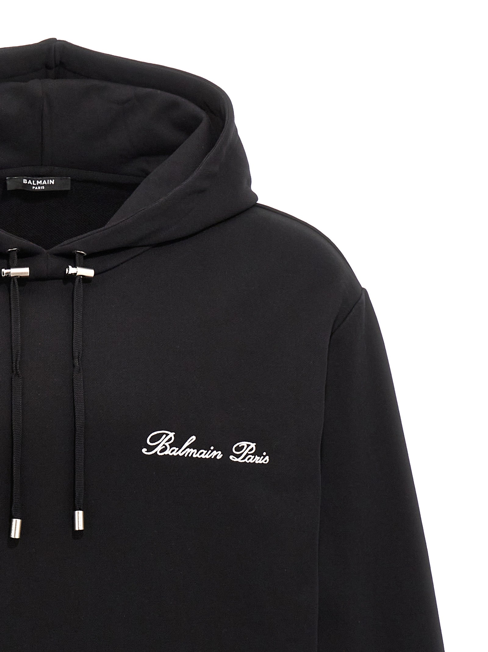 Balmain Black Cotton Men's Sweatshirt