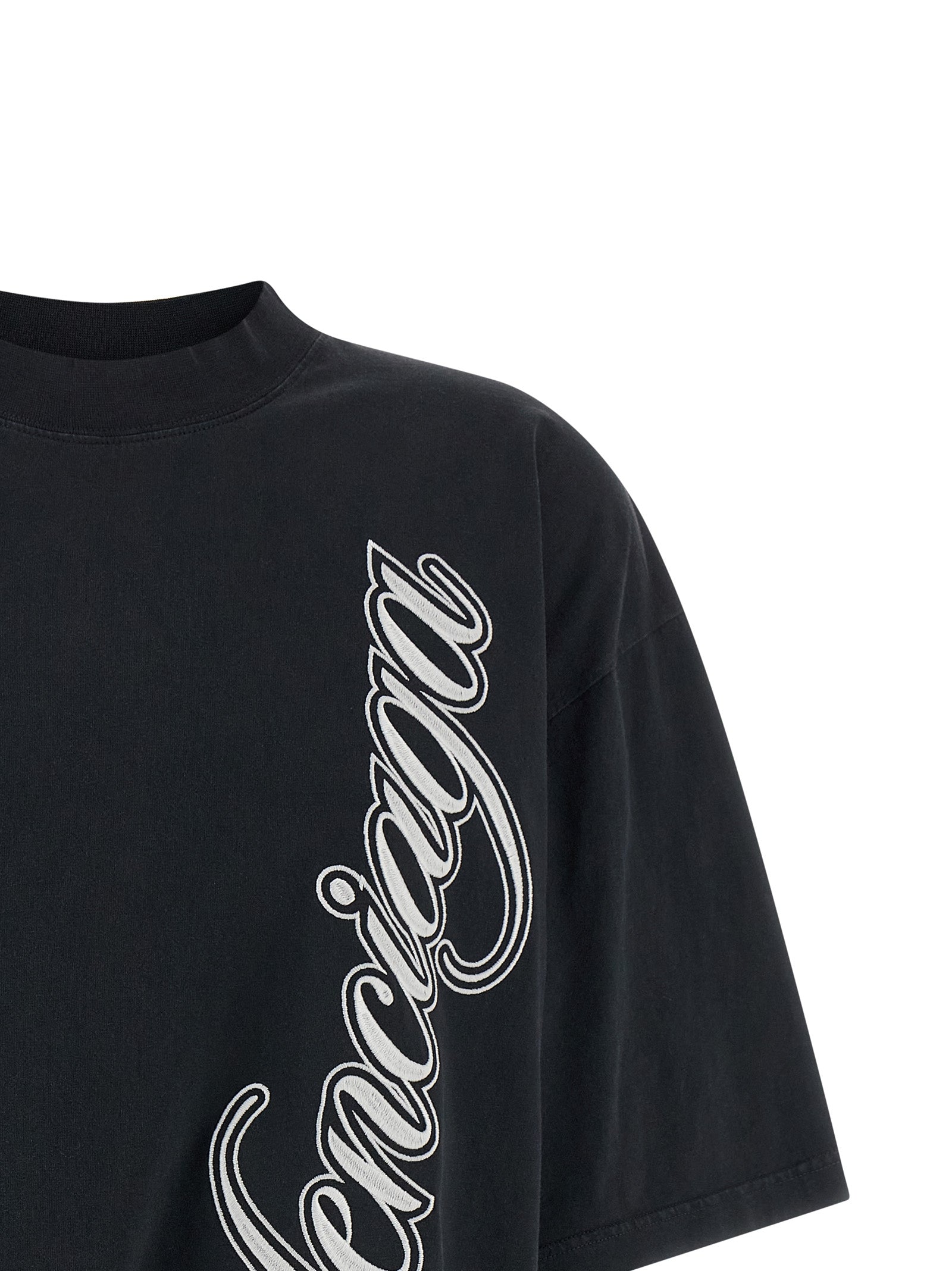 Balenciaga Black Cotton Women's T-Shirt