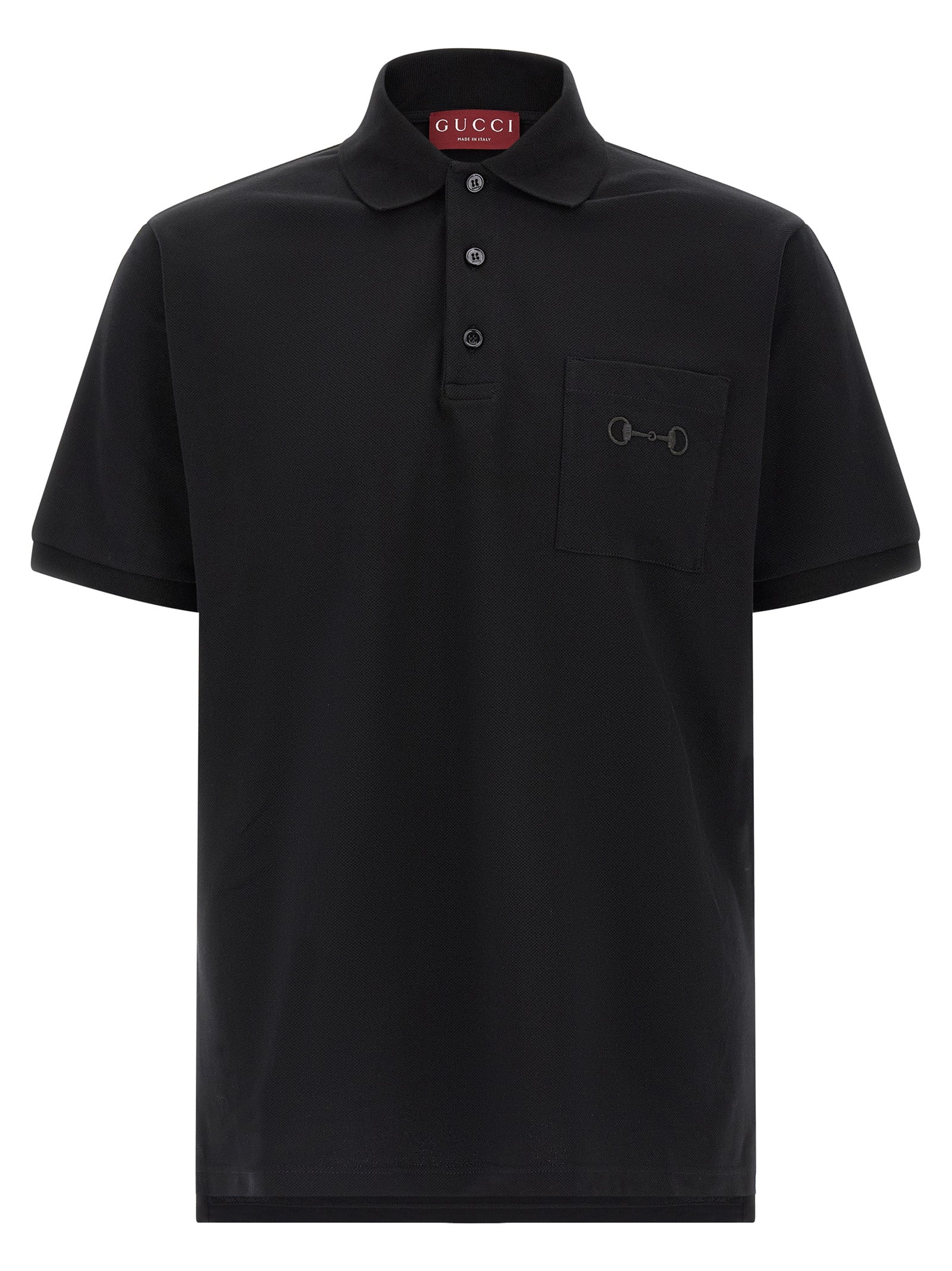 Gucci Black Cotton Polo Men's Shirt