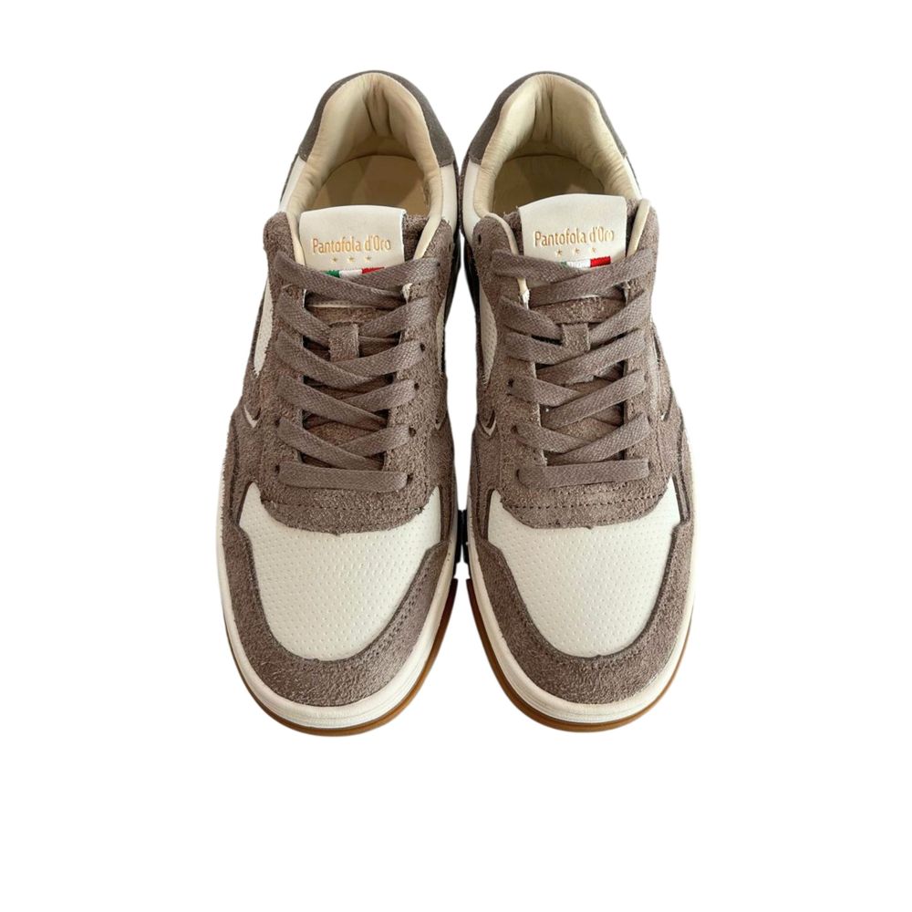 Pantofola D'Oro Grey Leather Men Men's Sneaker