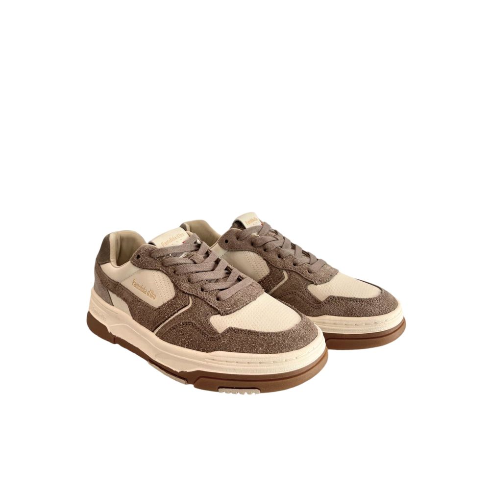 Pantofola D'Oro Grey Leather Men Men's Sneaker
