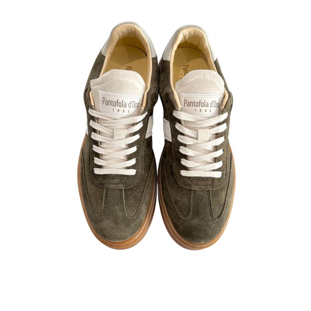 Pantofola D'Oro Green Suede Men Men's Sneaker