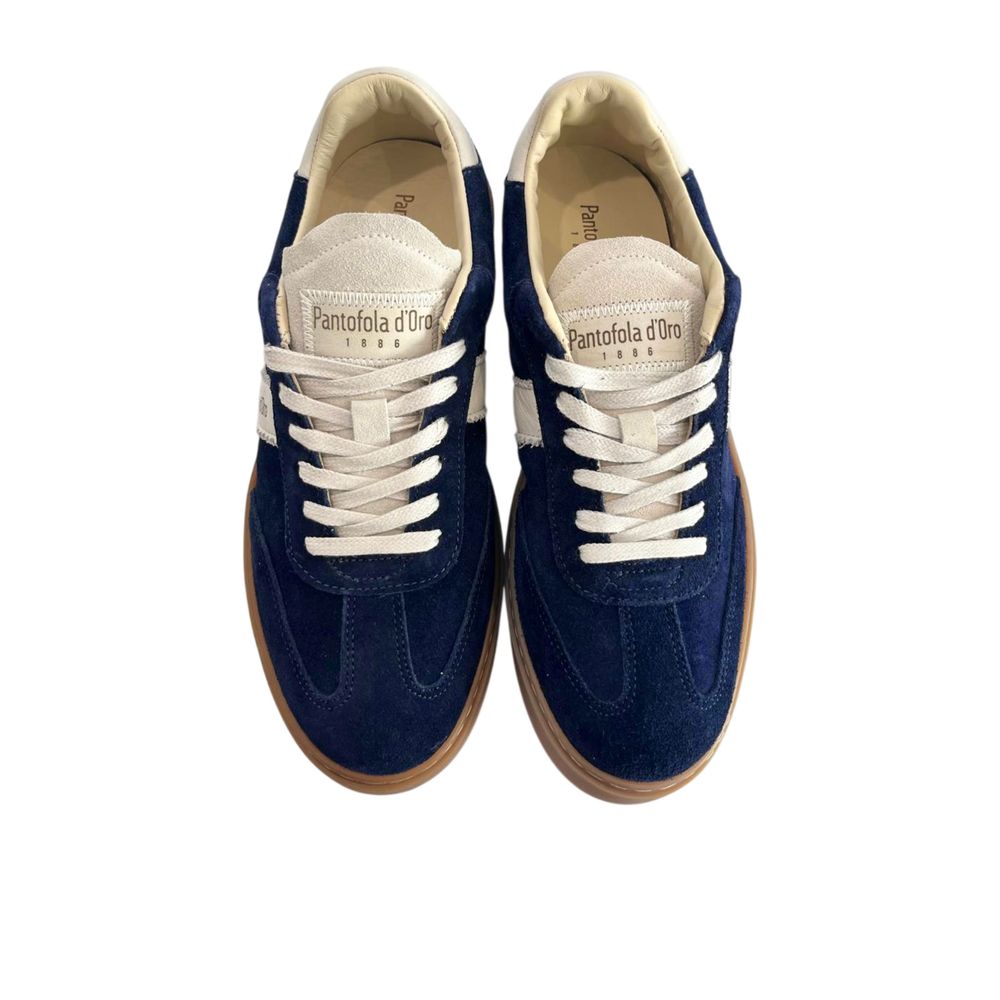 Pantofola D'Oro Blue Suede Men Men's Sneakers