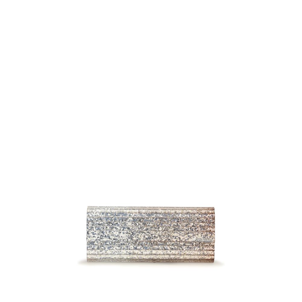 Jimmy Choo Gold Plexiglass Clutch Women's Bag