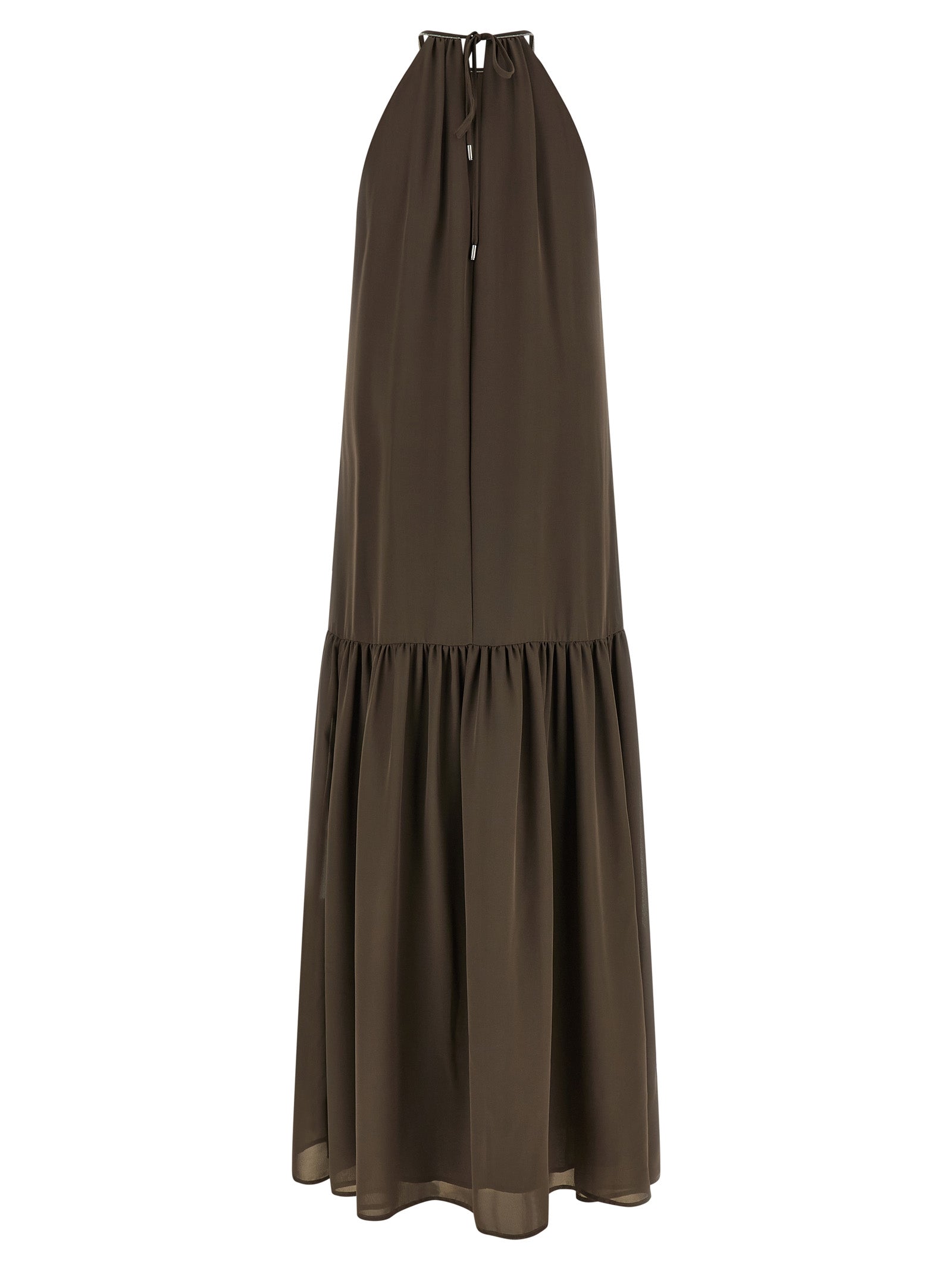 Peserico Brown Polyester Long Women's Dress