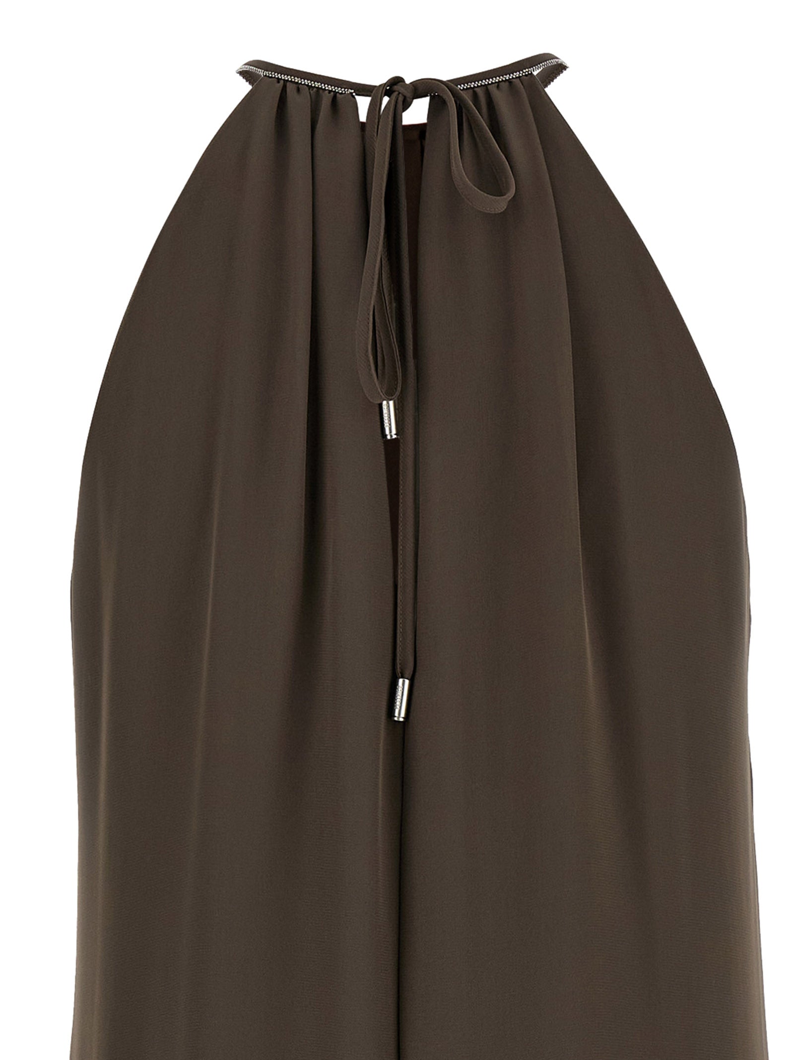 Peserico Brown Polyester Long Women's Dress