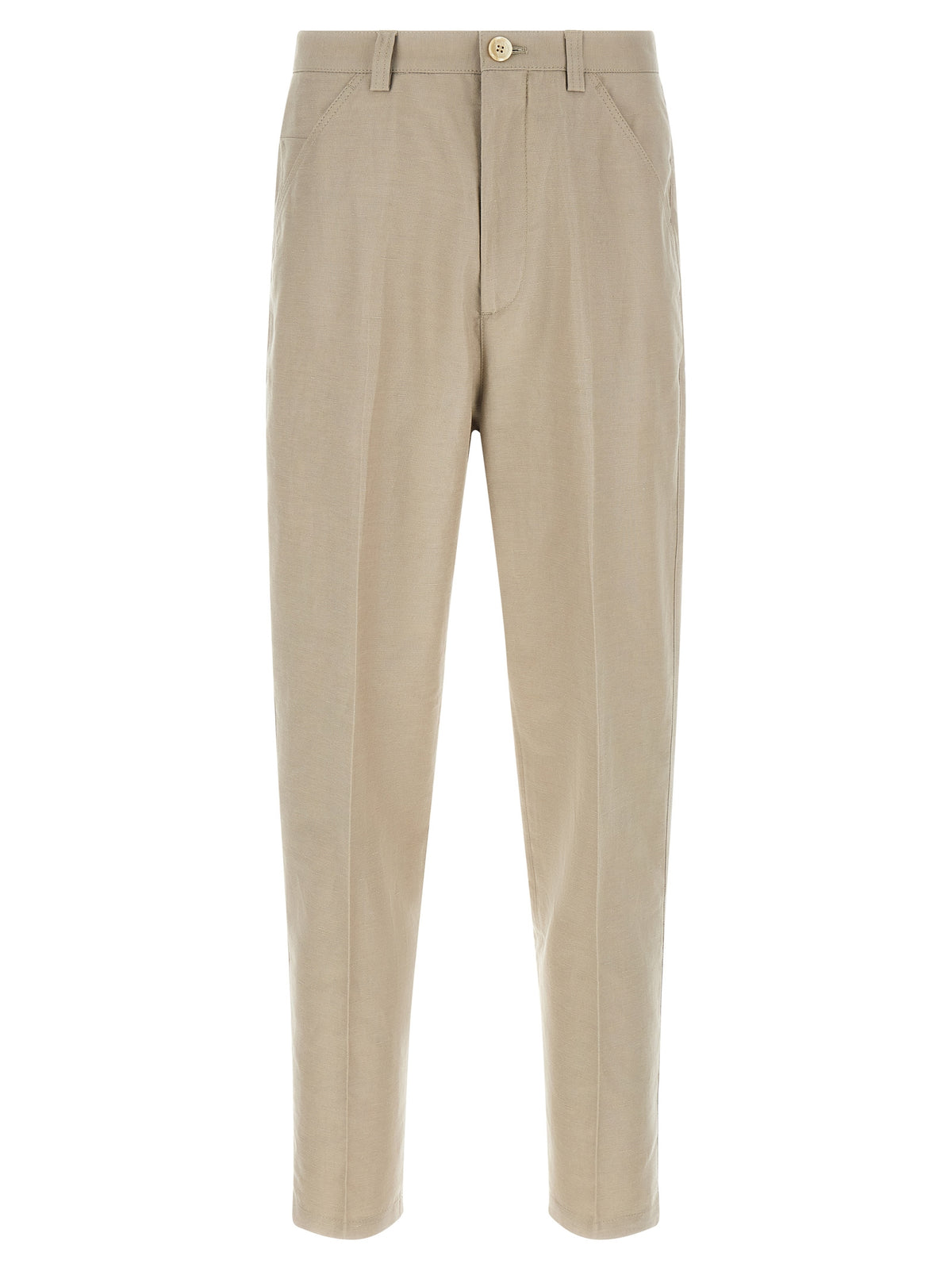 Brunello Cucinelli Brown Cotton Casual Men's Pants