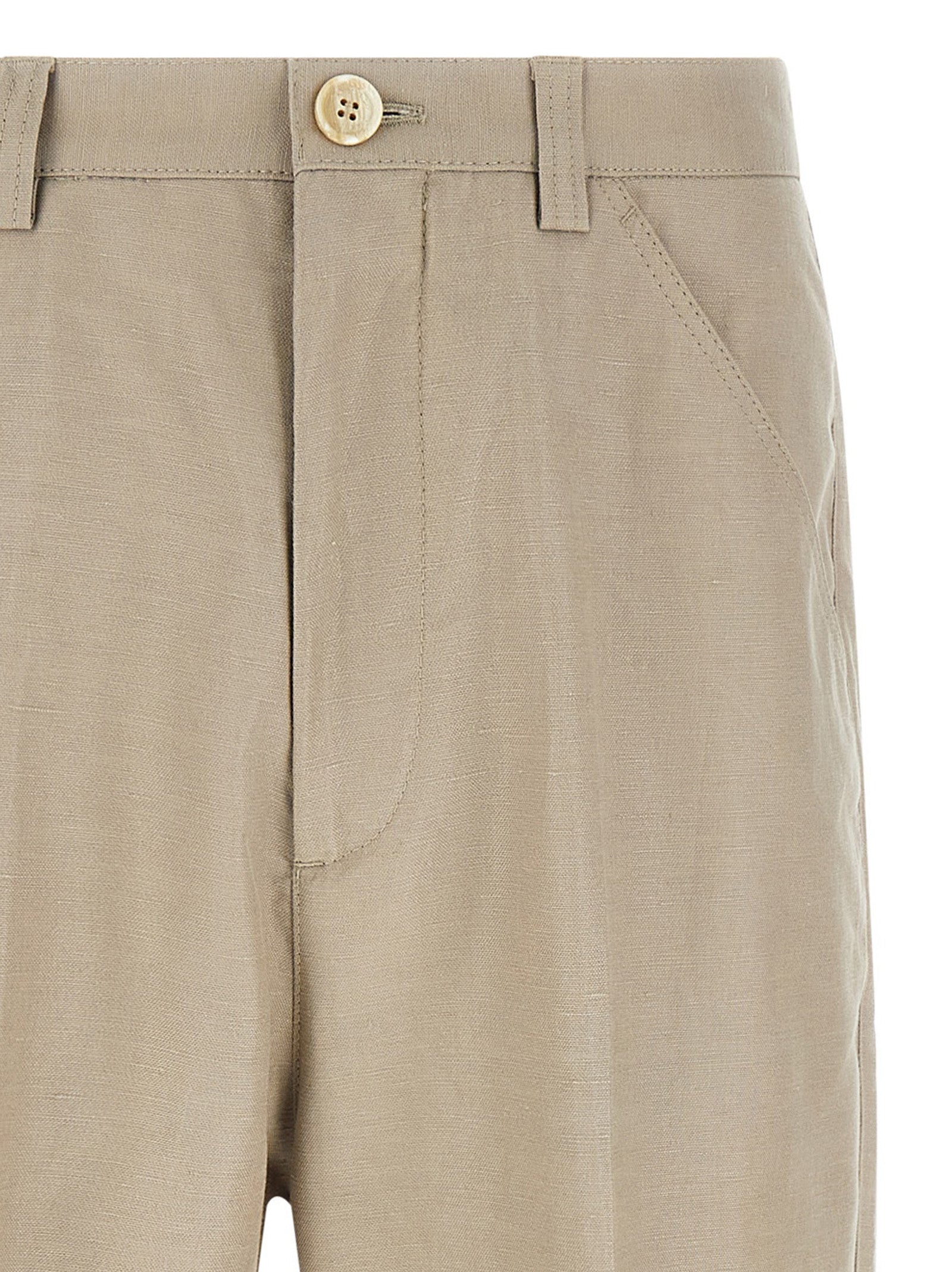 Brunello Cucinelli Brown Cotton Casual Men's Pants