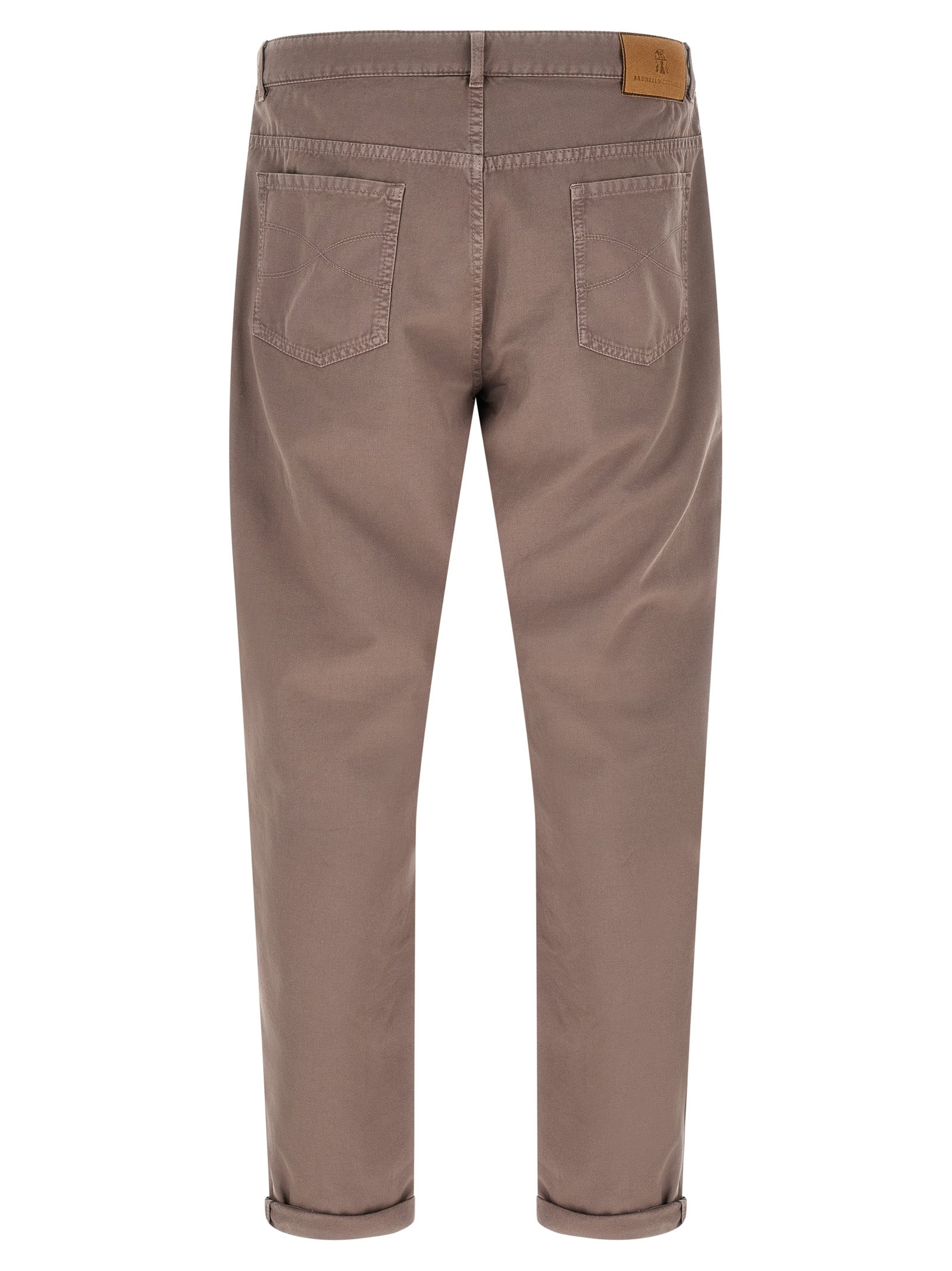 Brunello Cucinelli Brown Cotton Casual Men's Pants