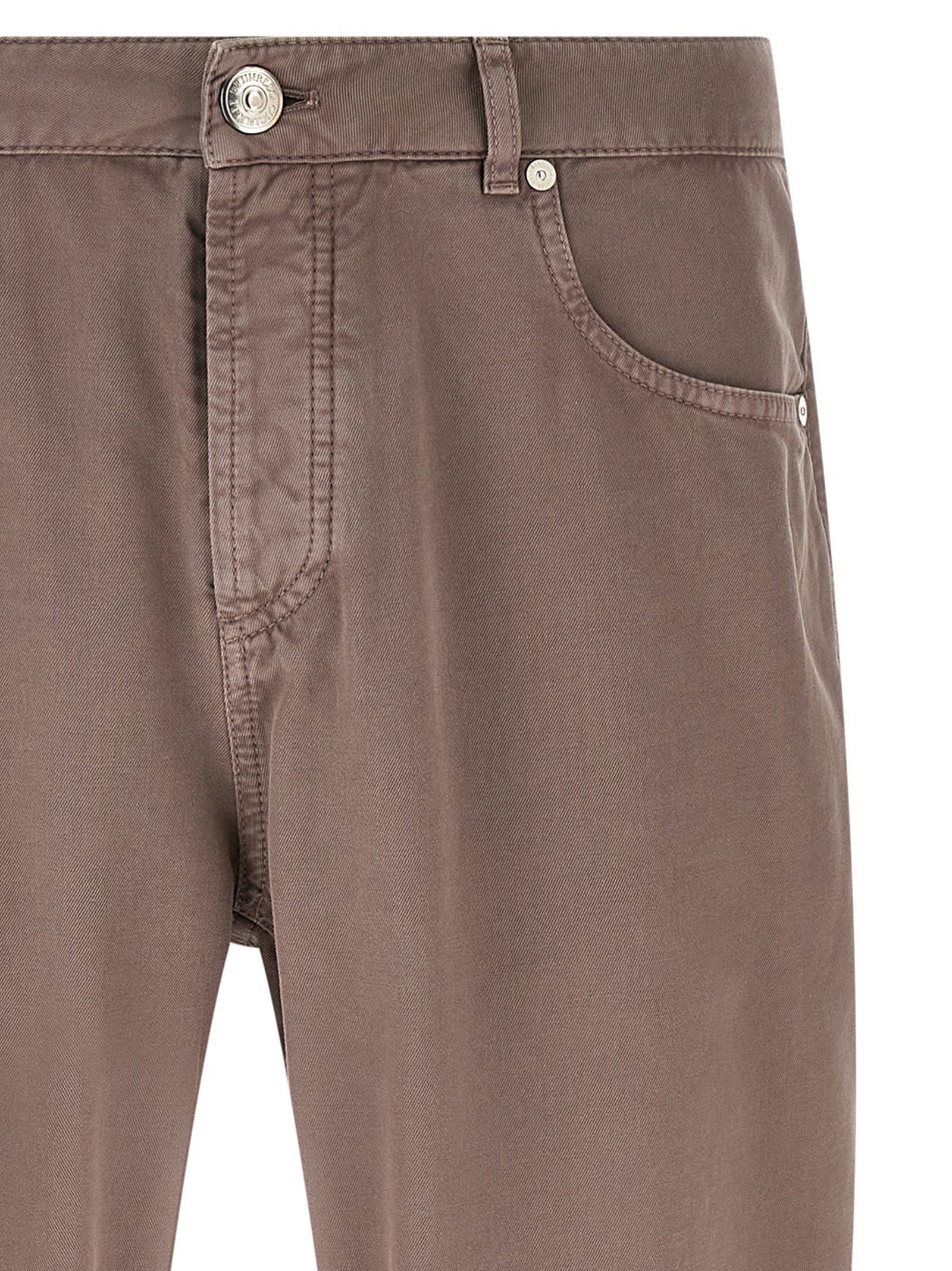 Brunello Cucinelli Brown Cotton Casual Men's Pants