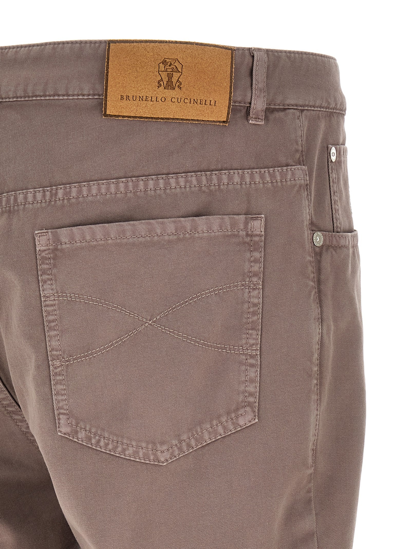 Brunello Cucinelli Brown Cotton Casual Men's Pants
