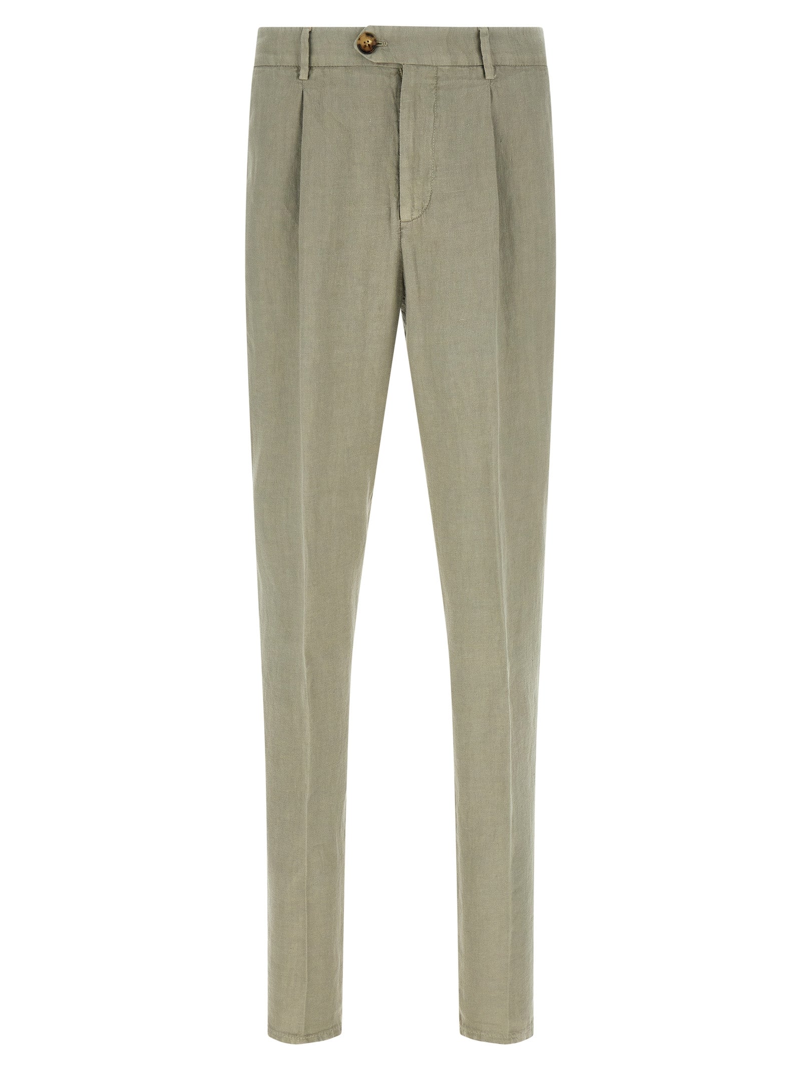 Brunello Cucinelli Bicolor Linen Casual Men's Pants