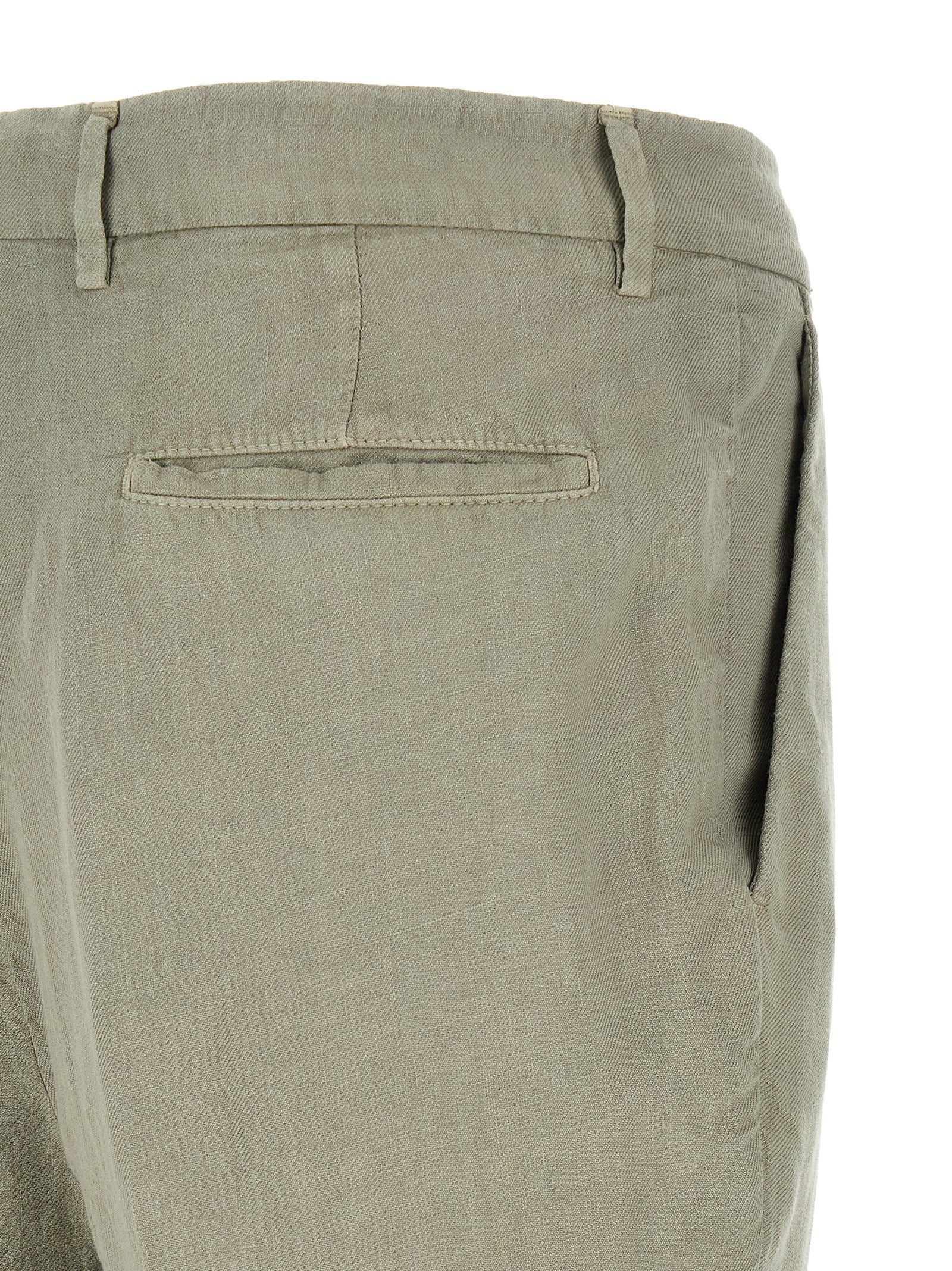 Brunello Cucinelli Bicolor Linen Casual Men's Pants