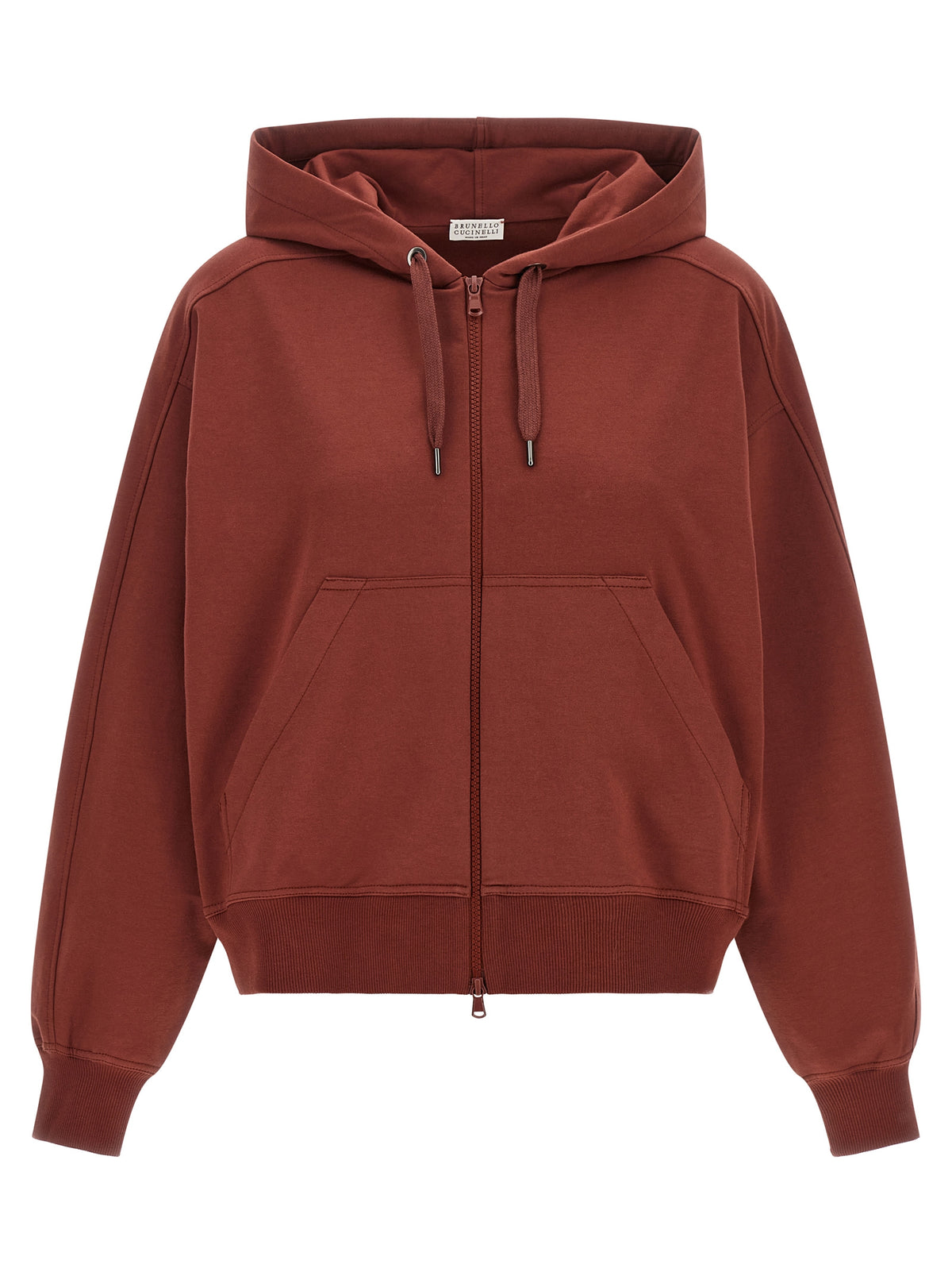 Brunello Cucinelli Bordeaux Cotton Women's Sweatshirt