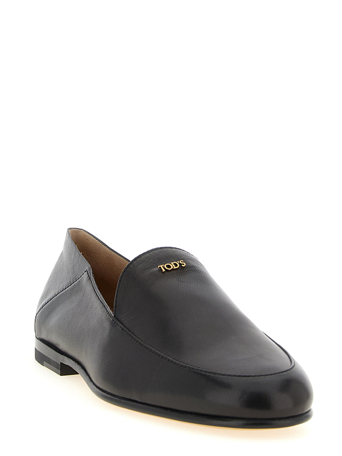 Tod's Black Lamb Leather Slip-On Women's Loafers