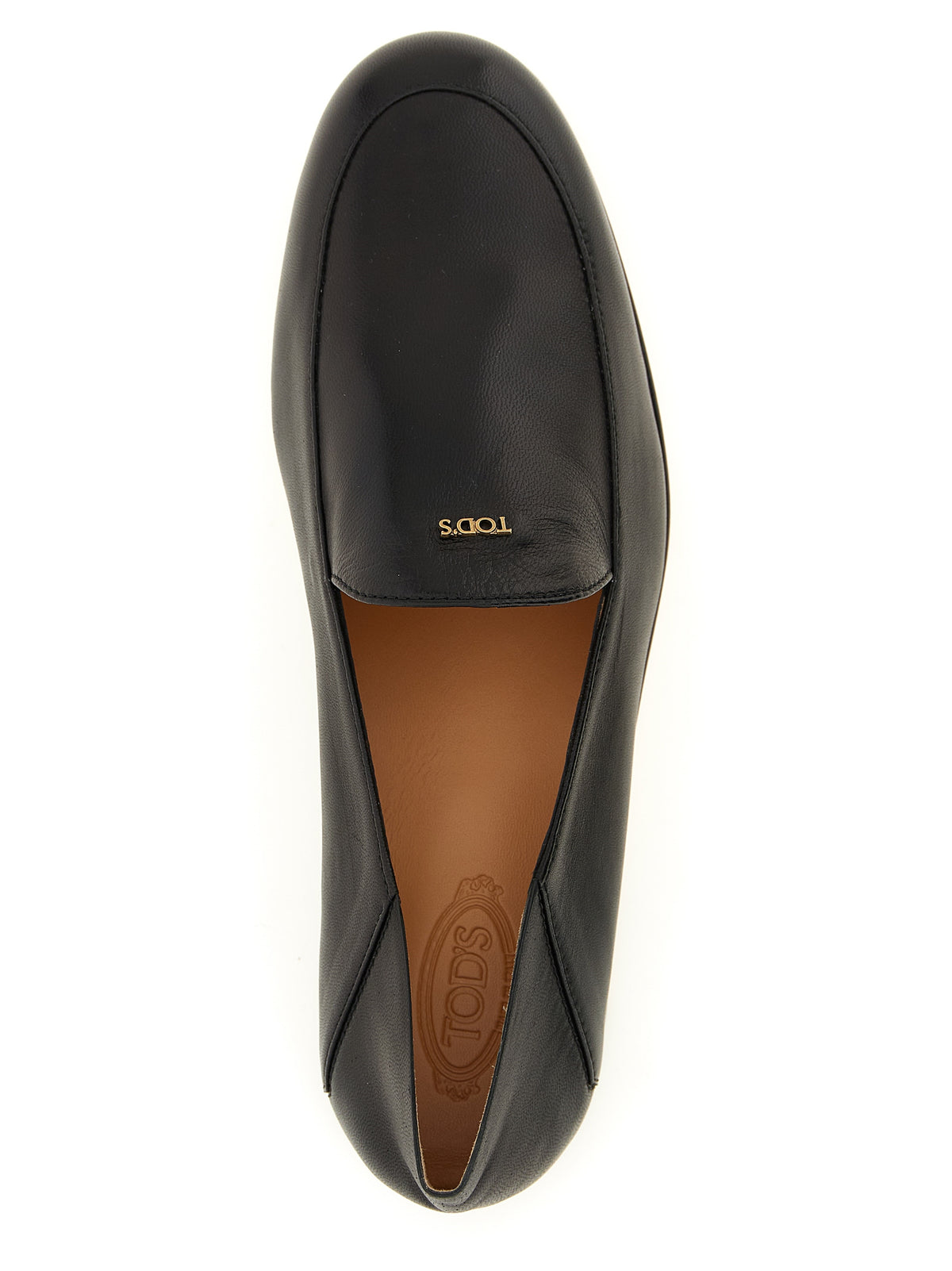Tod's Black Lamb Leather Slip-On Women's Loafers