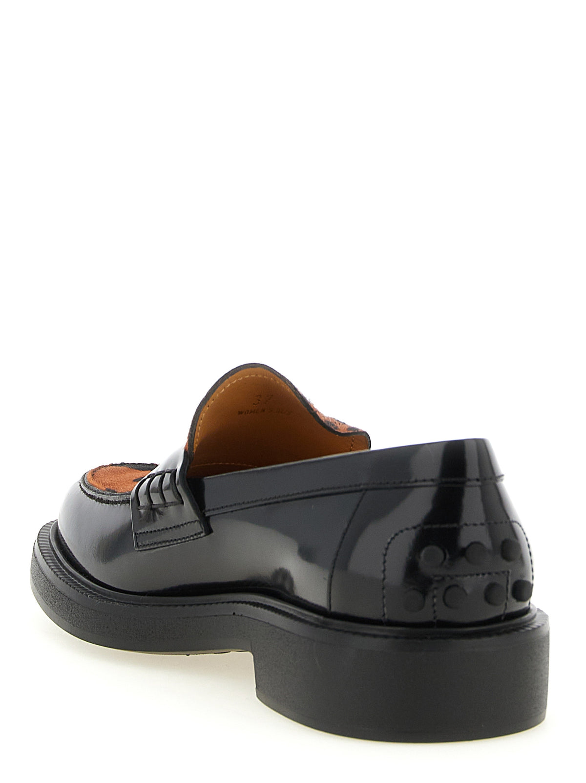 Tod's Black Calfskin Slip-On Women's Loafers