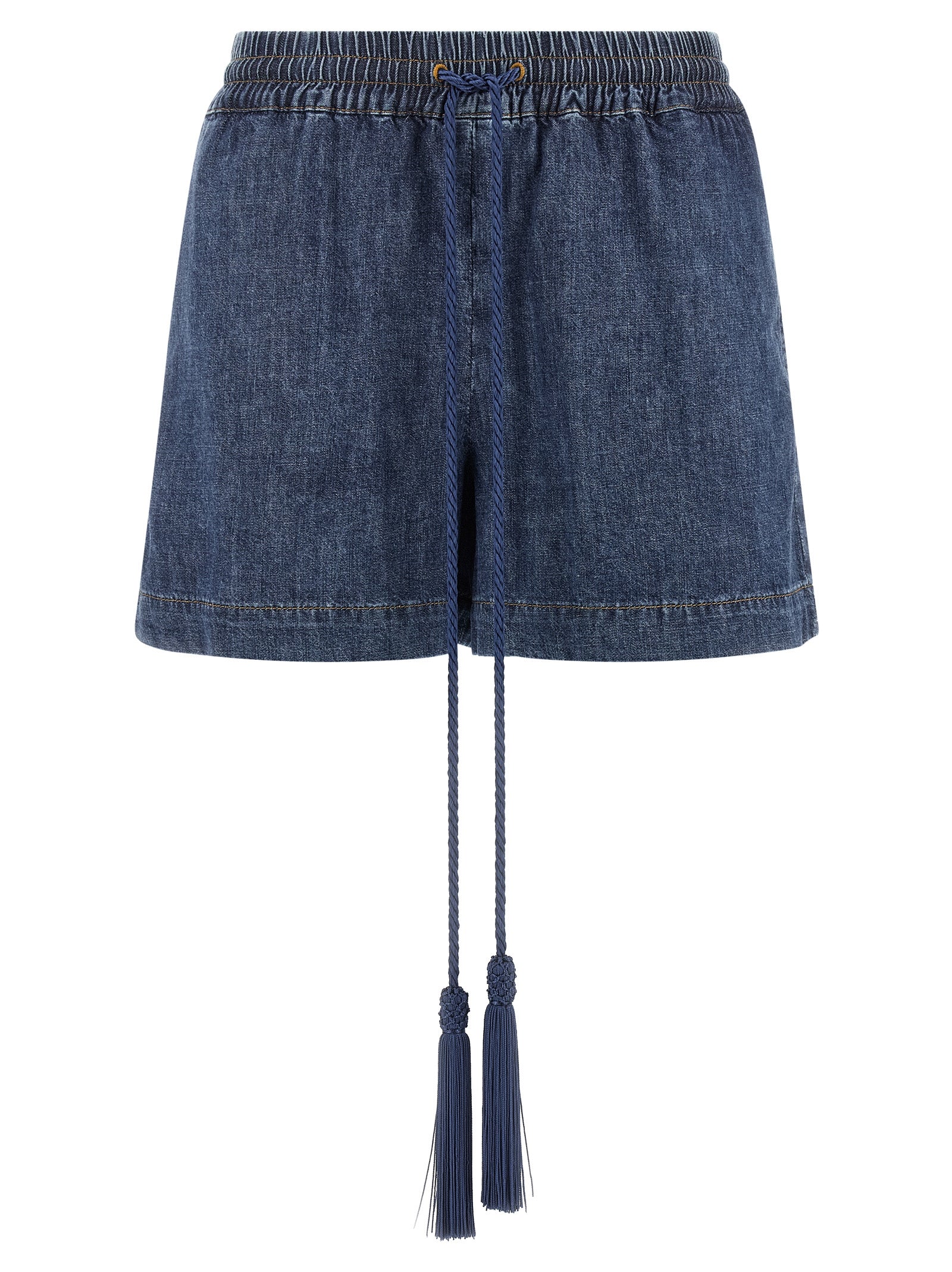 Valentino Garavani Blue Cotton Bermuda Women's Shorts