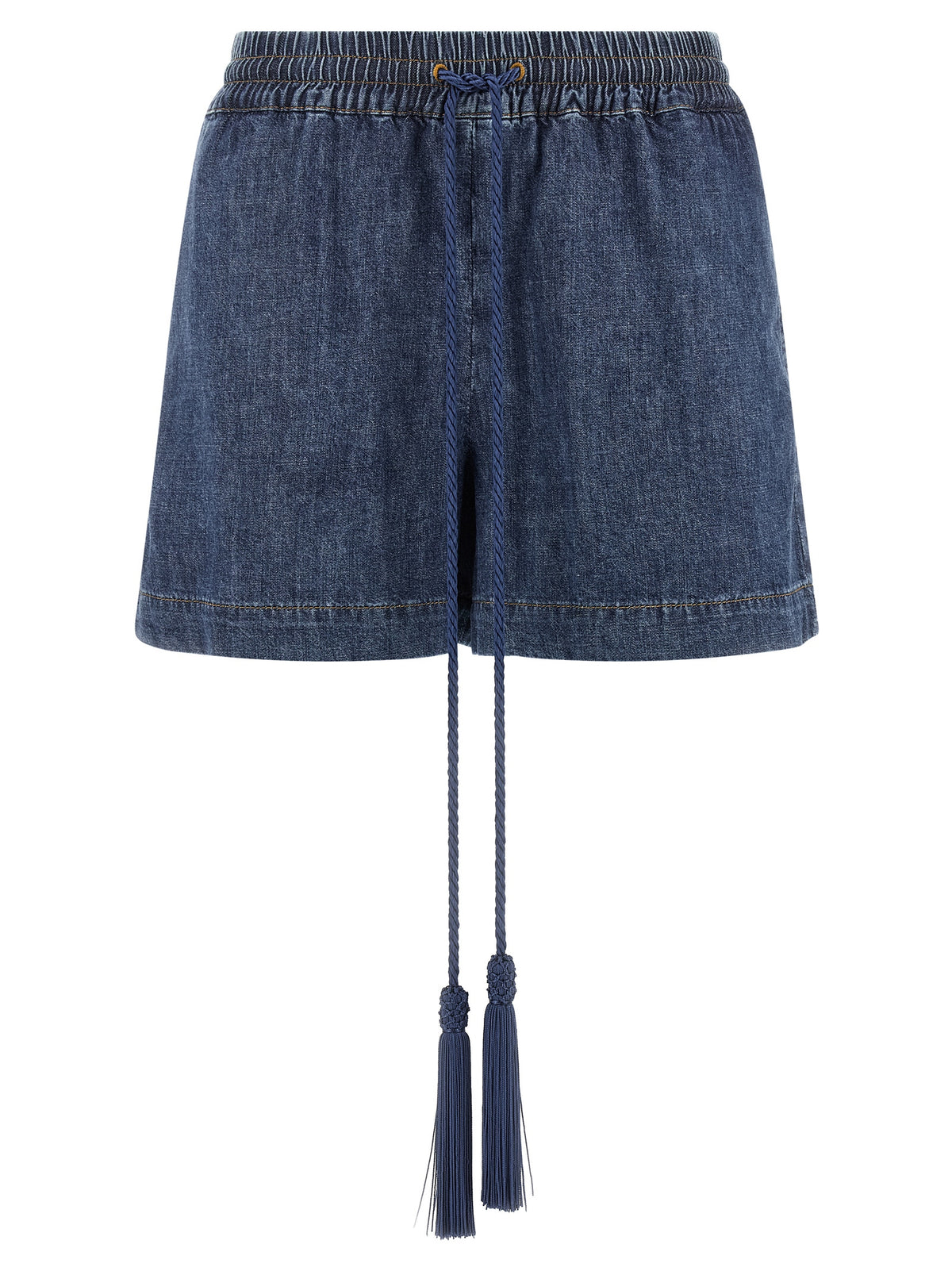 Valentino Garavani Blue Cotton Bermuda Women's Shorts