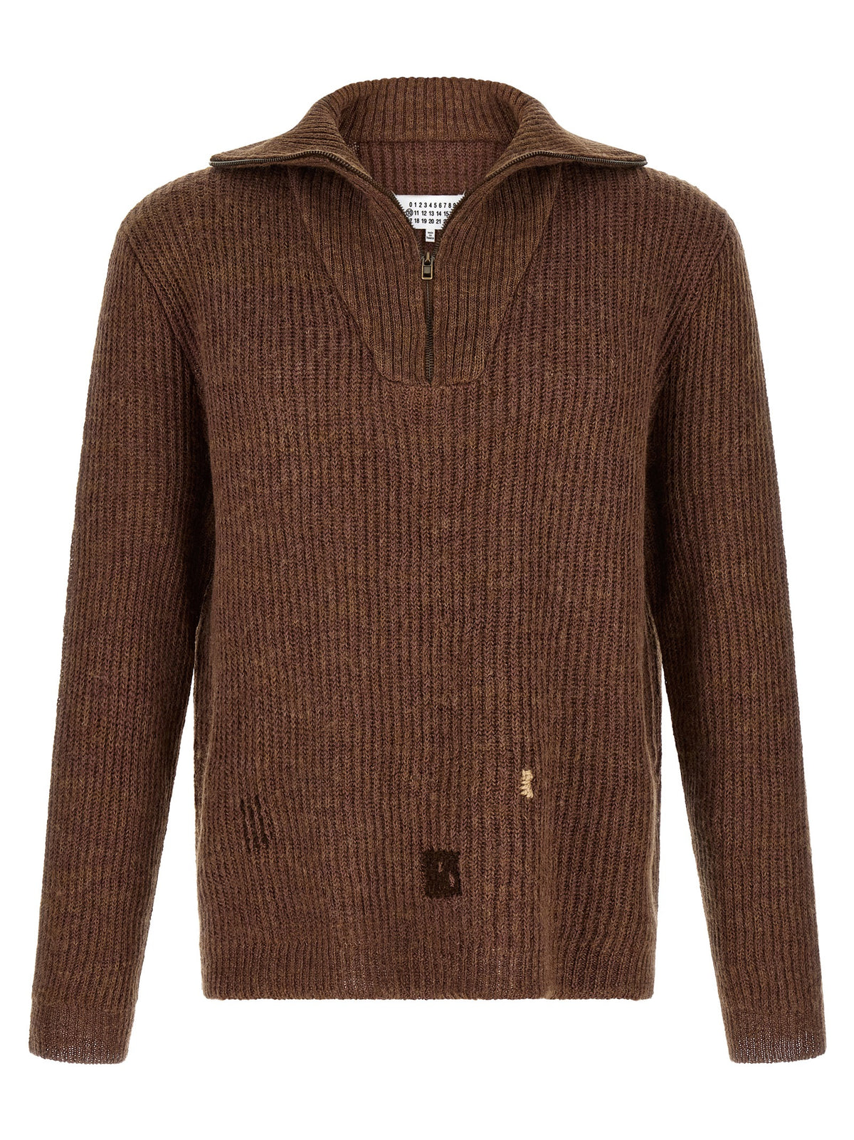 Maison Margiela Brown Linen Men's Cardigan