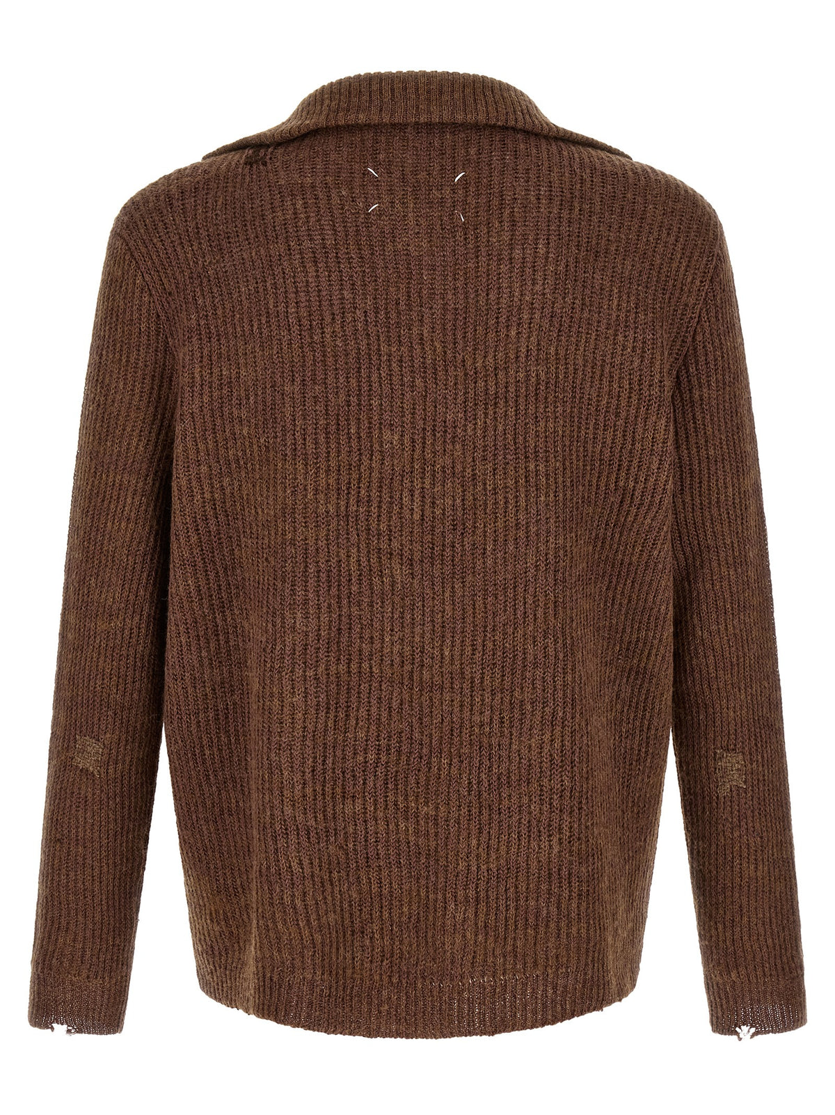 Maison Margiela Brown Linen Men's Cardigan