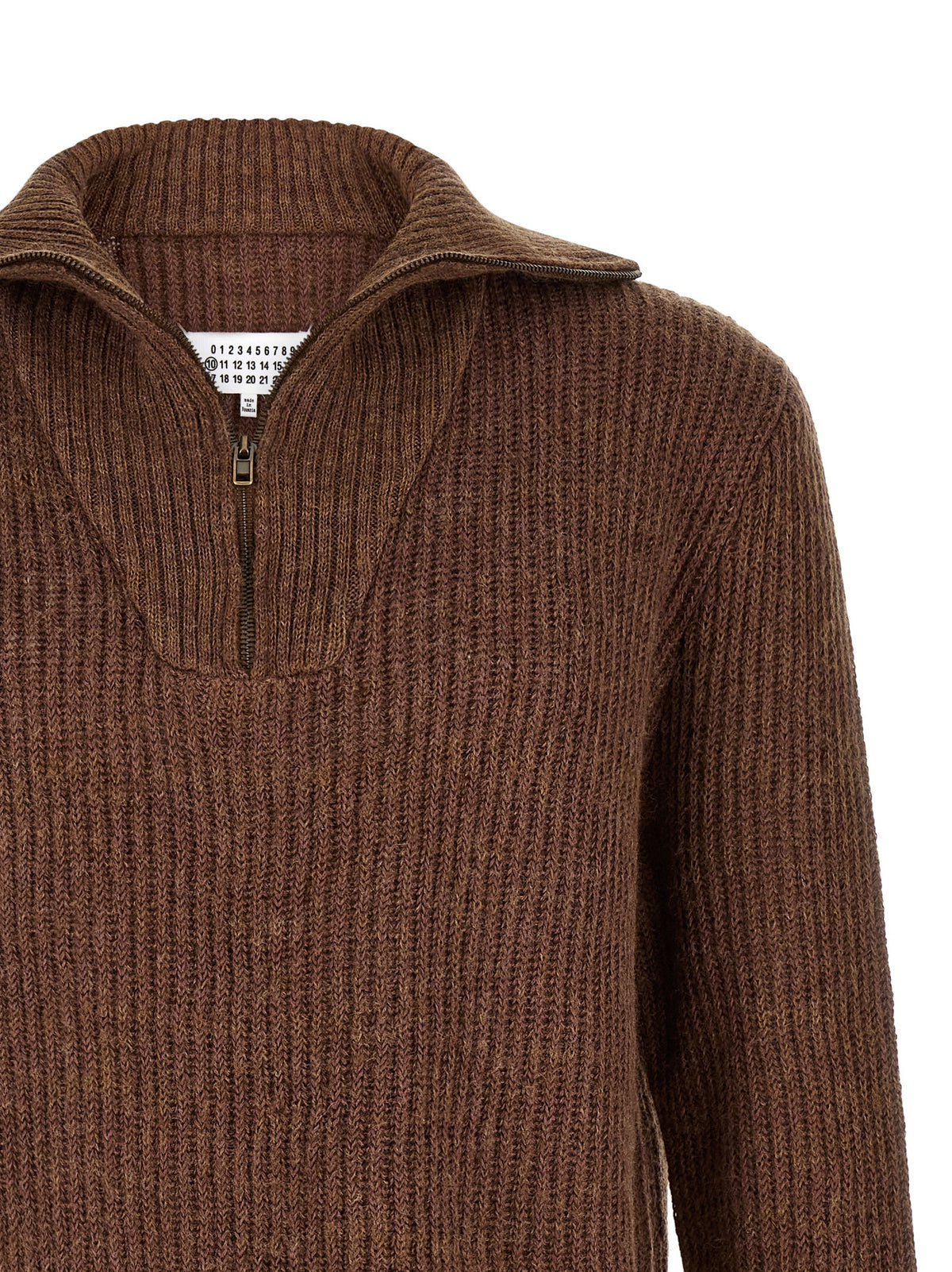 Maison Margiela Brown Linen Men's Cardigan