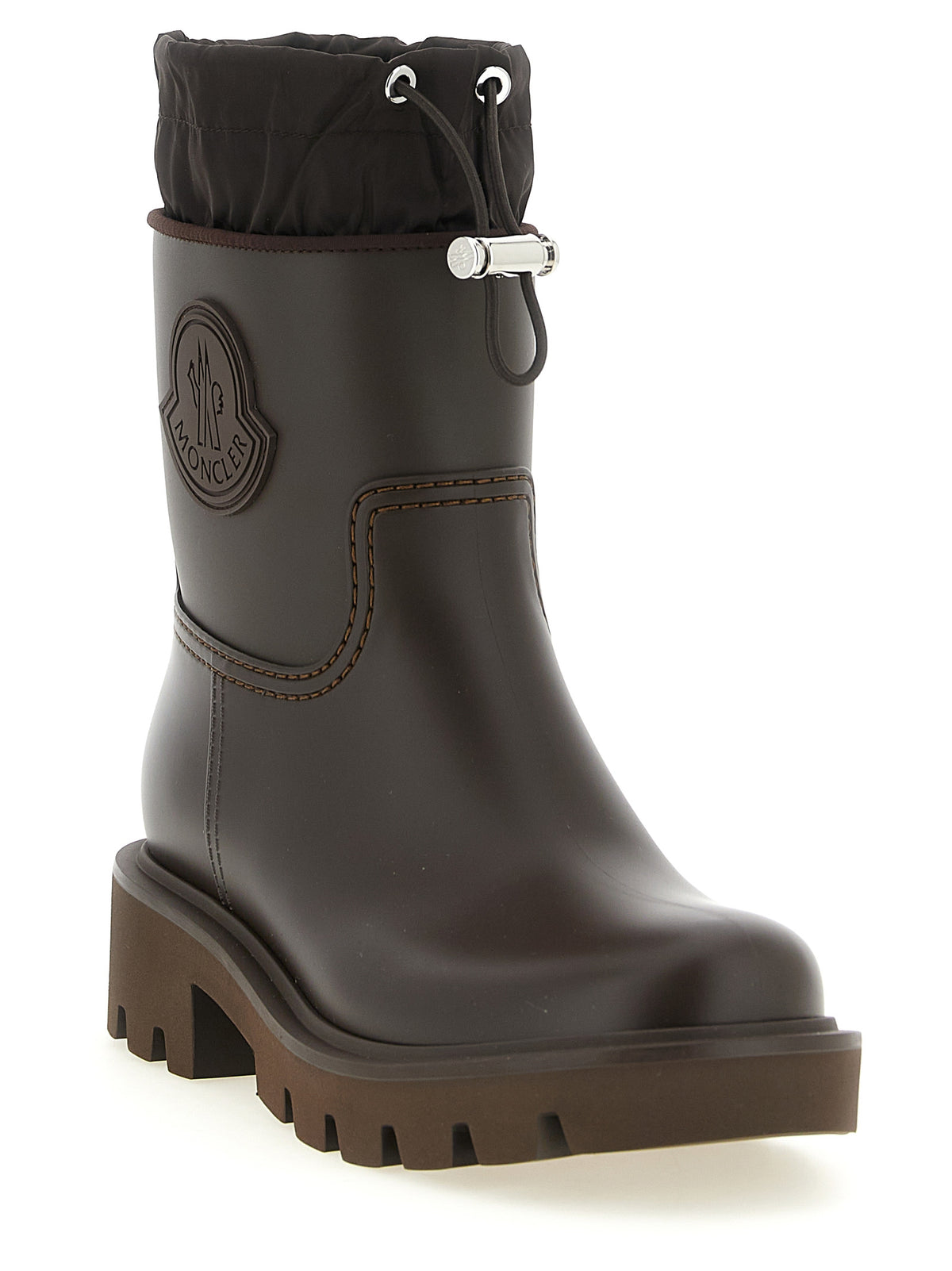 Moncler Brown Pvc Ankle Women's Boots