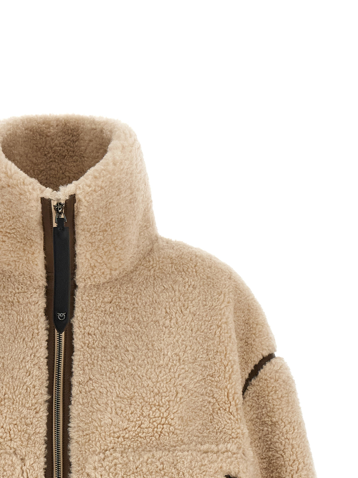 PINKO Beige Polyester Full-Length Women's Jacket