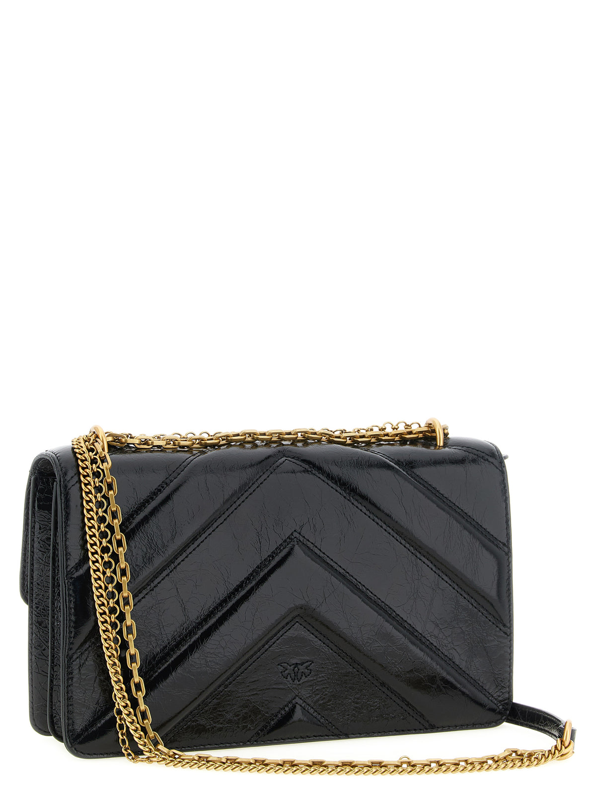 PINKO Black Calfskin Shoulder Women's Bag