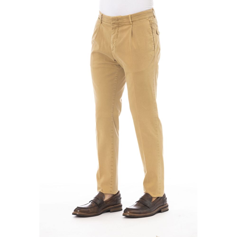 Peserico Beige Cotton Men Men's Pants