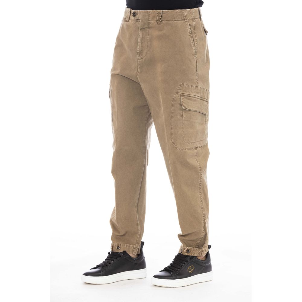 Peserico Brown Cotton Men Men's Pant