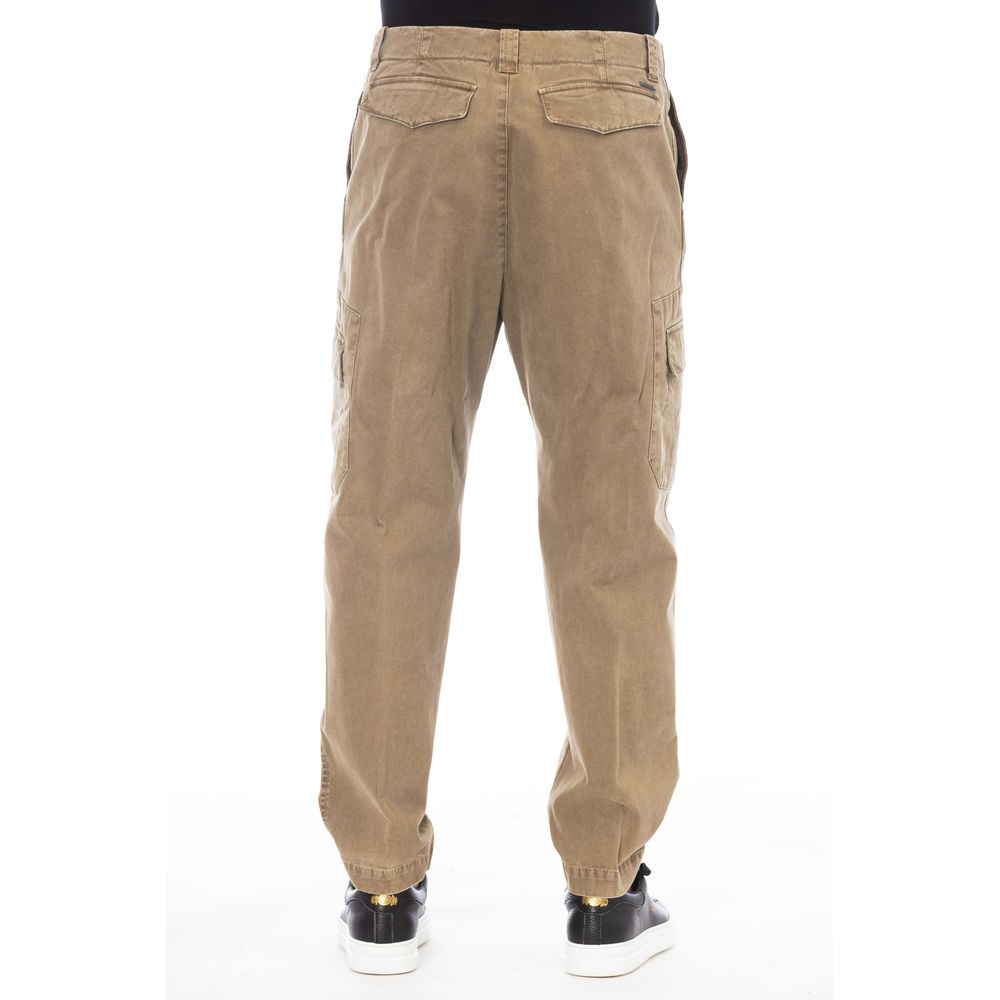 Peserico Brown Cotton Men Men's Pant