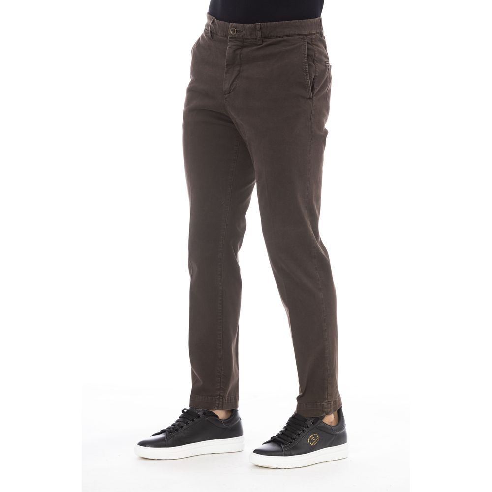 Peserico Brown Cotton Men Men's Pants