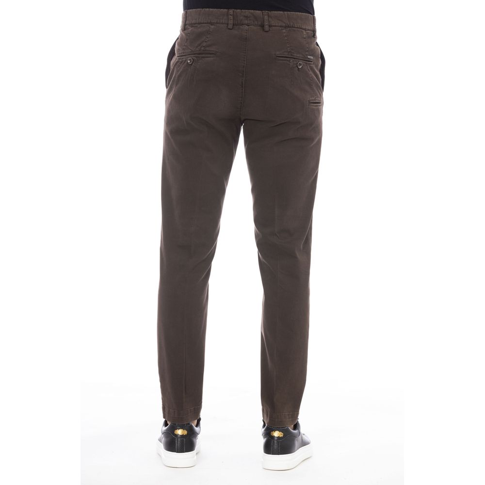 Peserico Brown Cotton Men Men's Pants