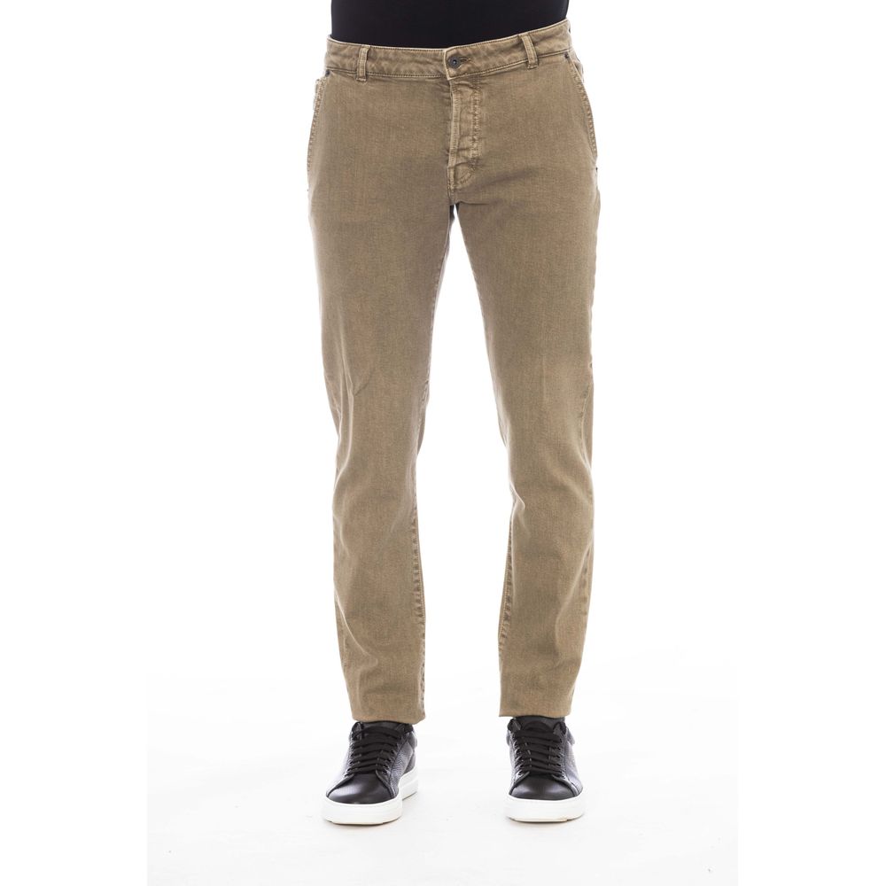 Peserico Green Cotton Men Men's Pant