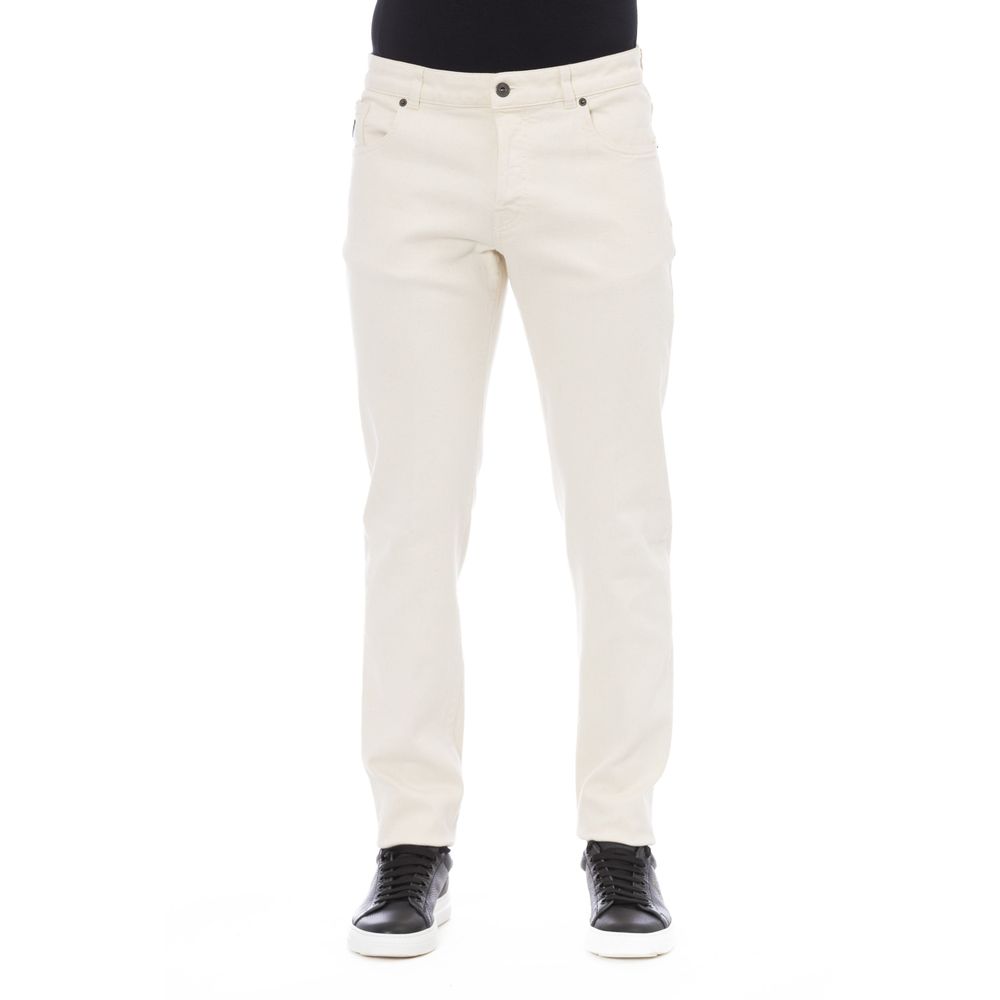 Peserico Bianco Cotton Men Men's Pant