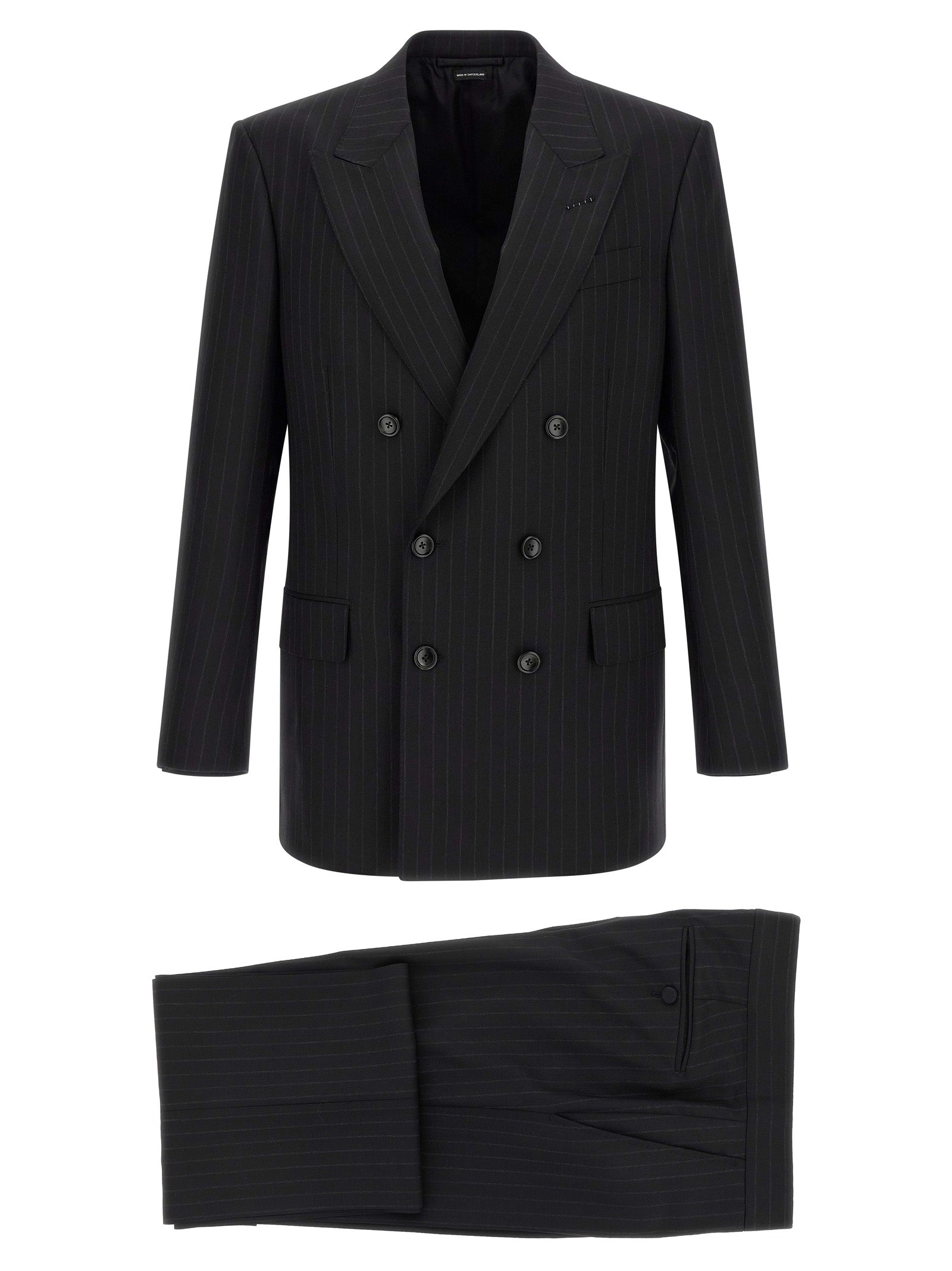 Tom Ford Black Wool Two-Piece Men's Suit