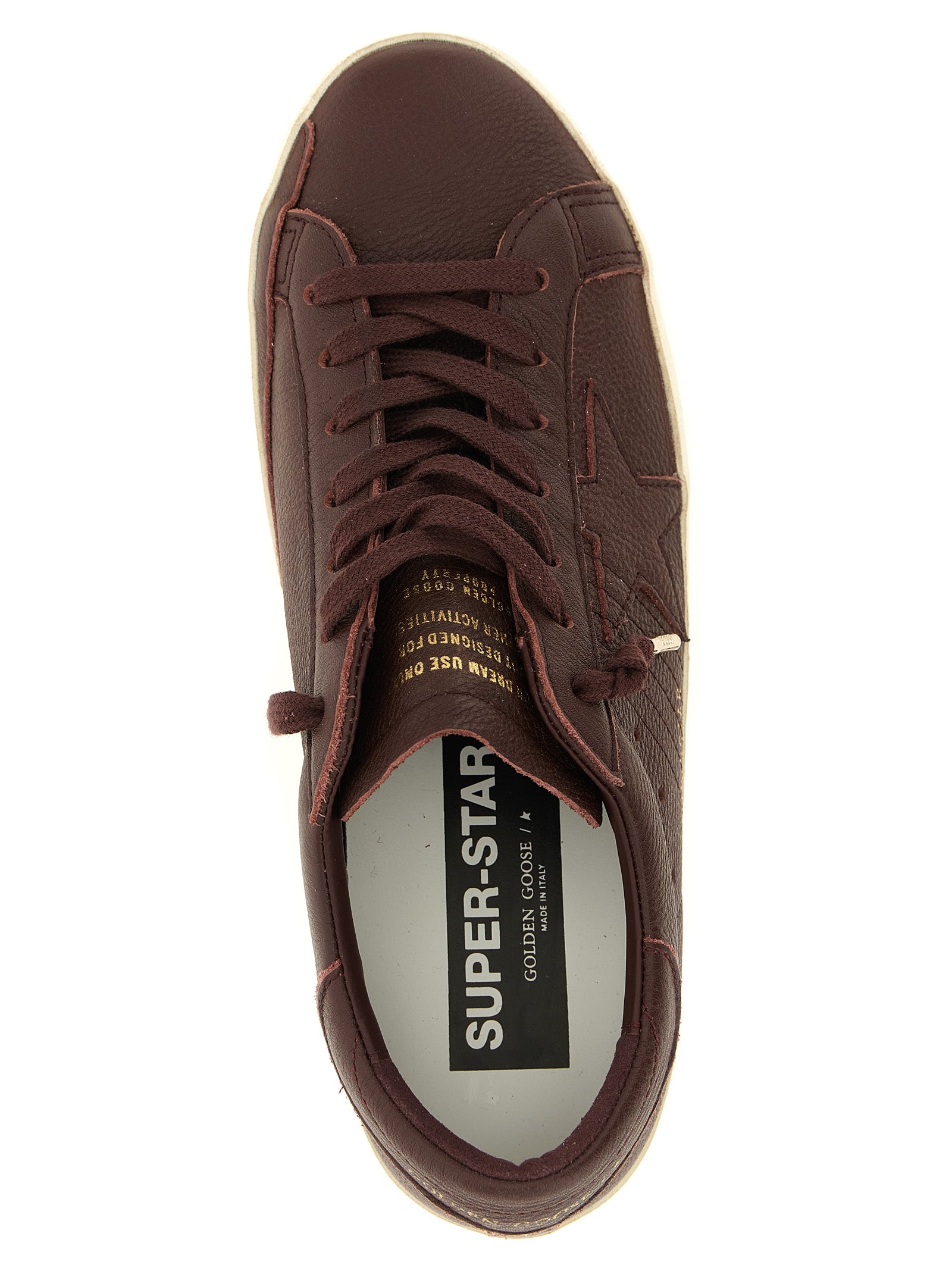 Golden Goose Bordeaux Cowhide Low Top Men's Sneakers