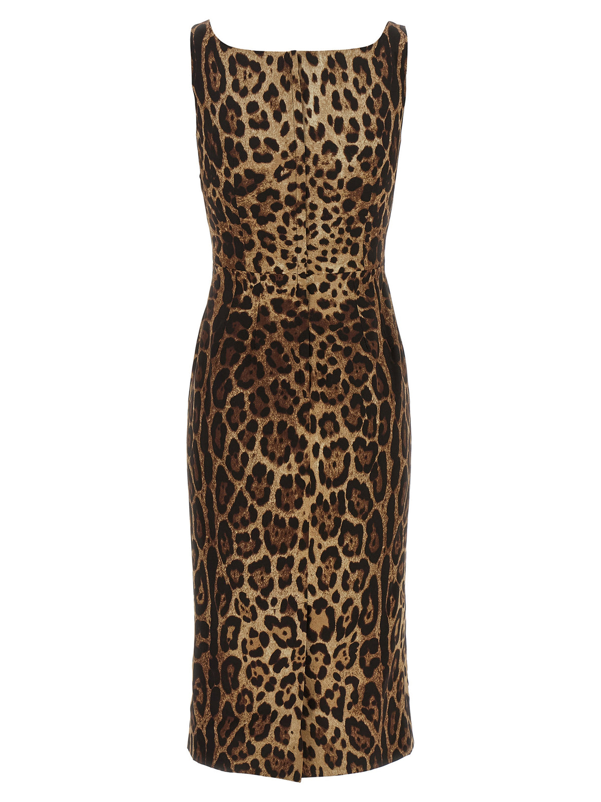 Dolce & Gabbana Brown Silk Midi Women's Dress
