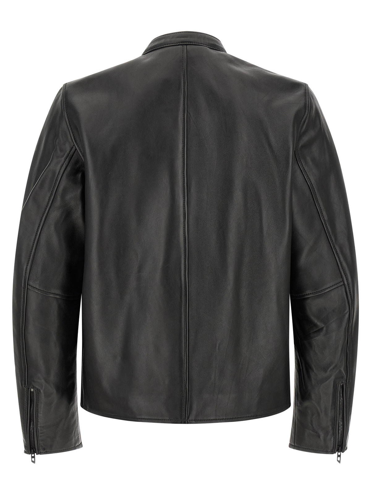 Diesel Black Lamb Leather Leather Men's Jacket