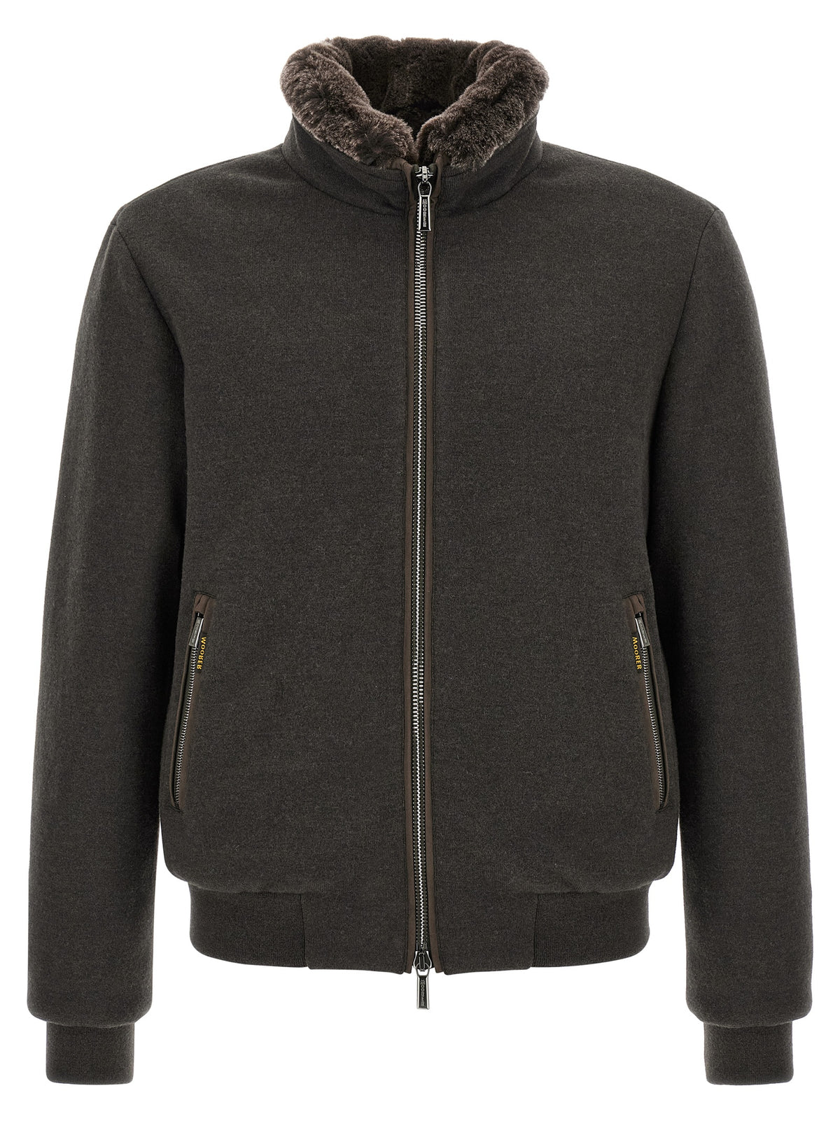 MooRER Brown Wool Men's Bomber