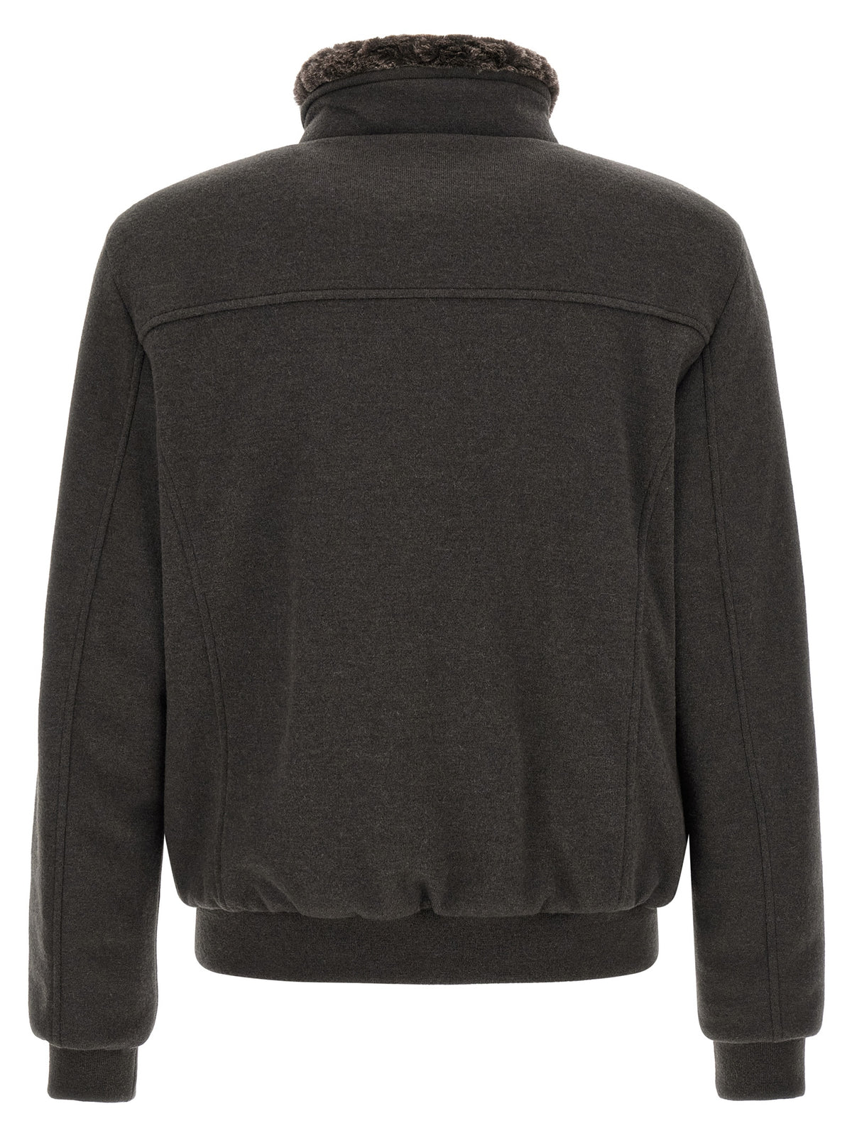 MooRER Brown Wool Men's Bomber
