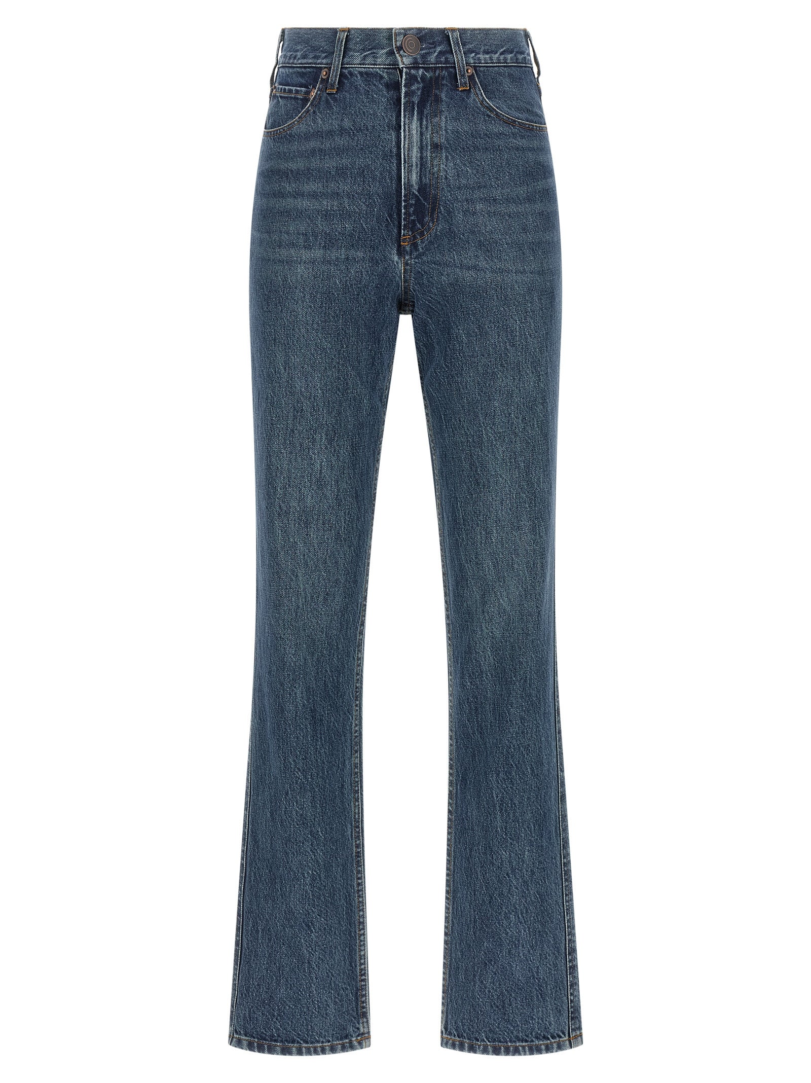CO Blue Cotton Flared Women's Jeans