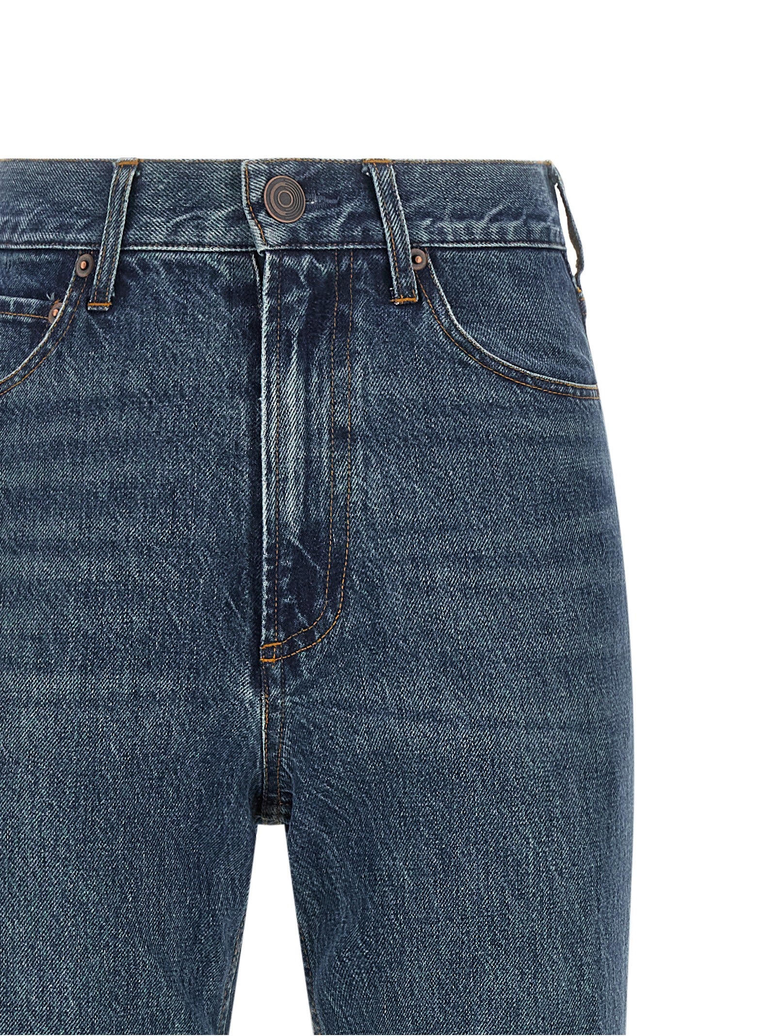 CO Blue Cotton Flared Women's Jeans