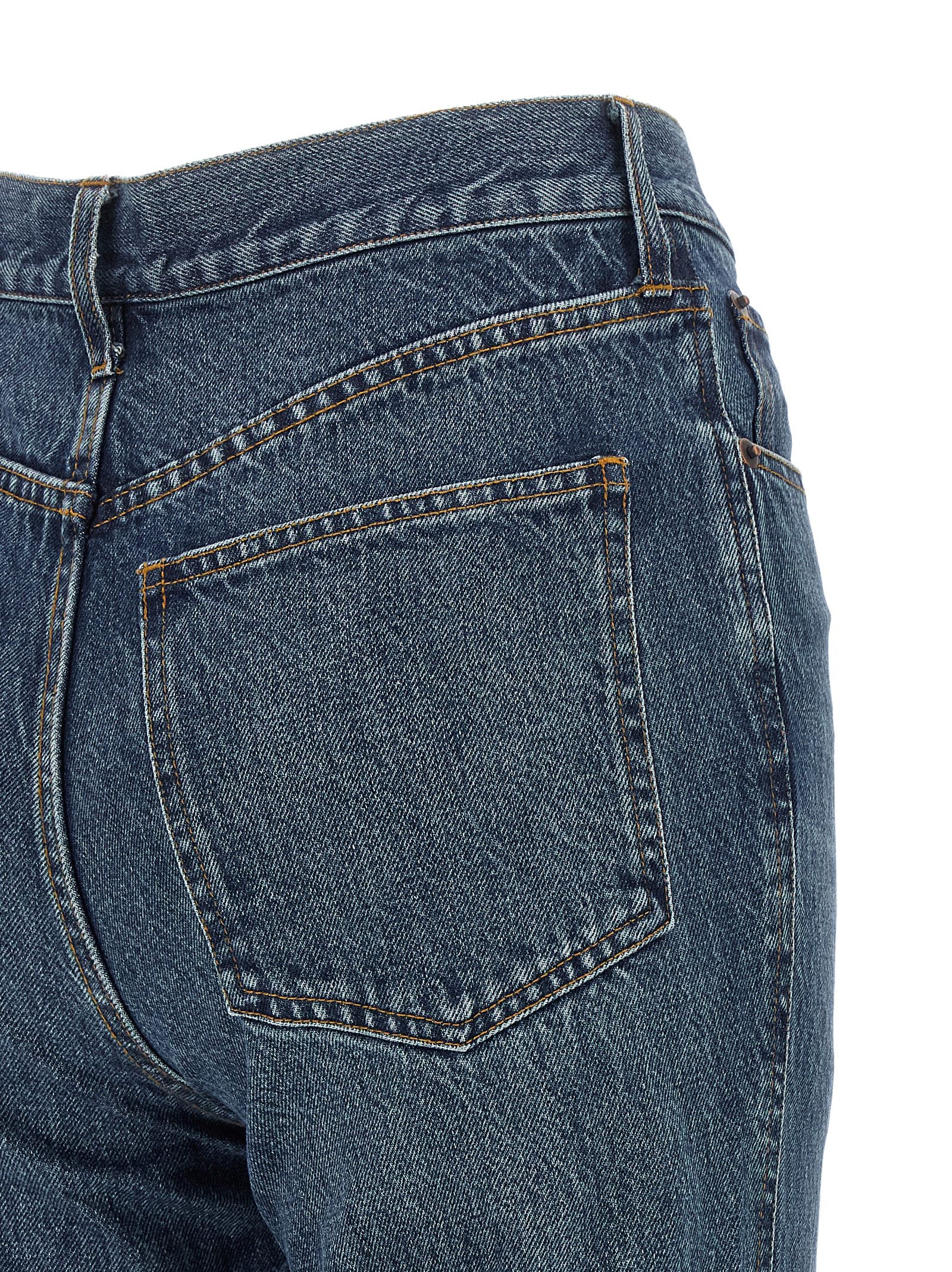 CO Blue Cotton Flared Women's Jeans
